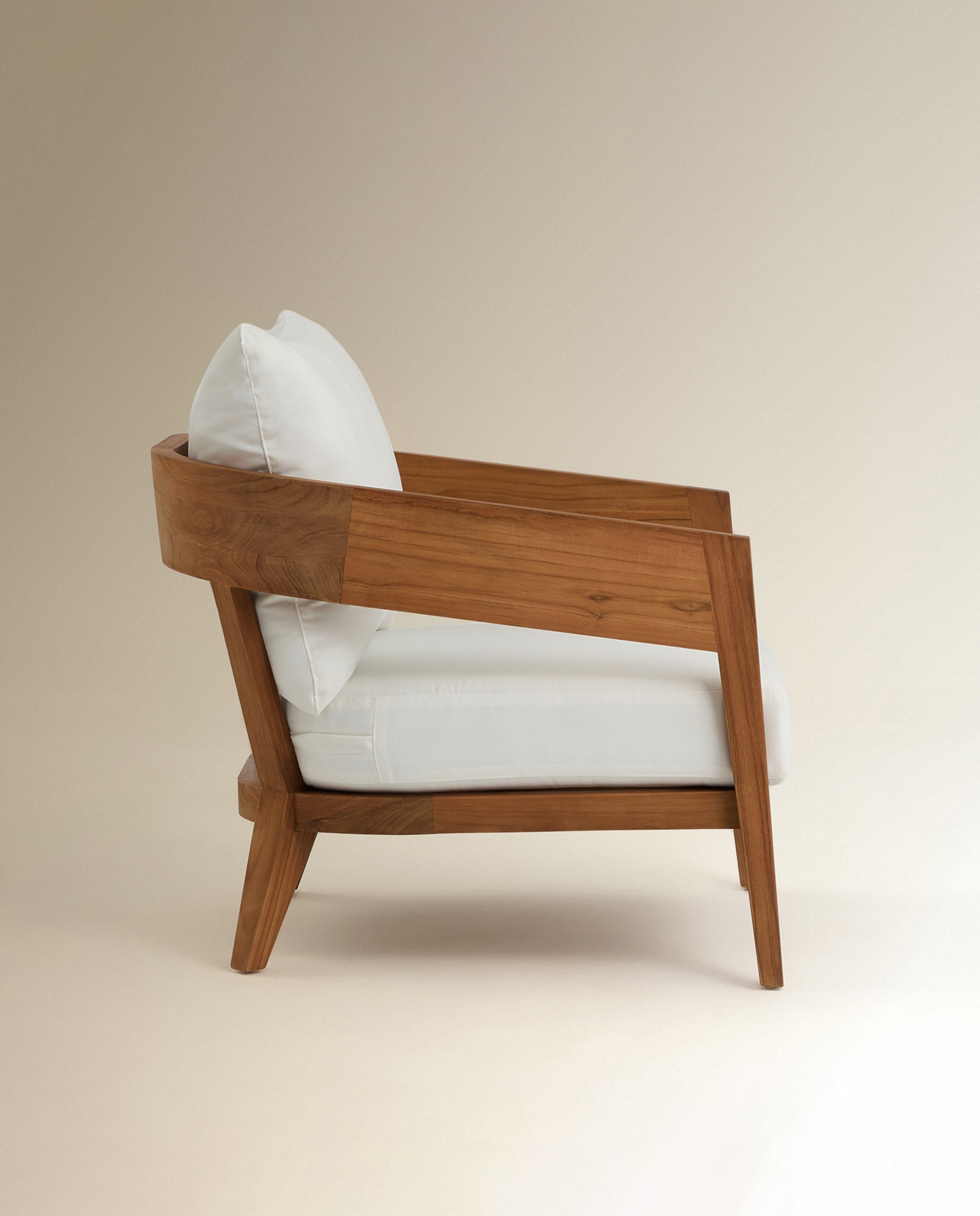 Cadeira de Jardim de Madeira de Teca Comporta Branco-4