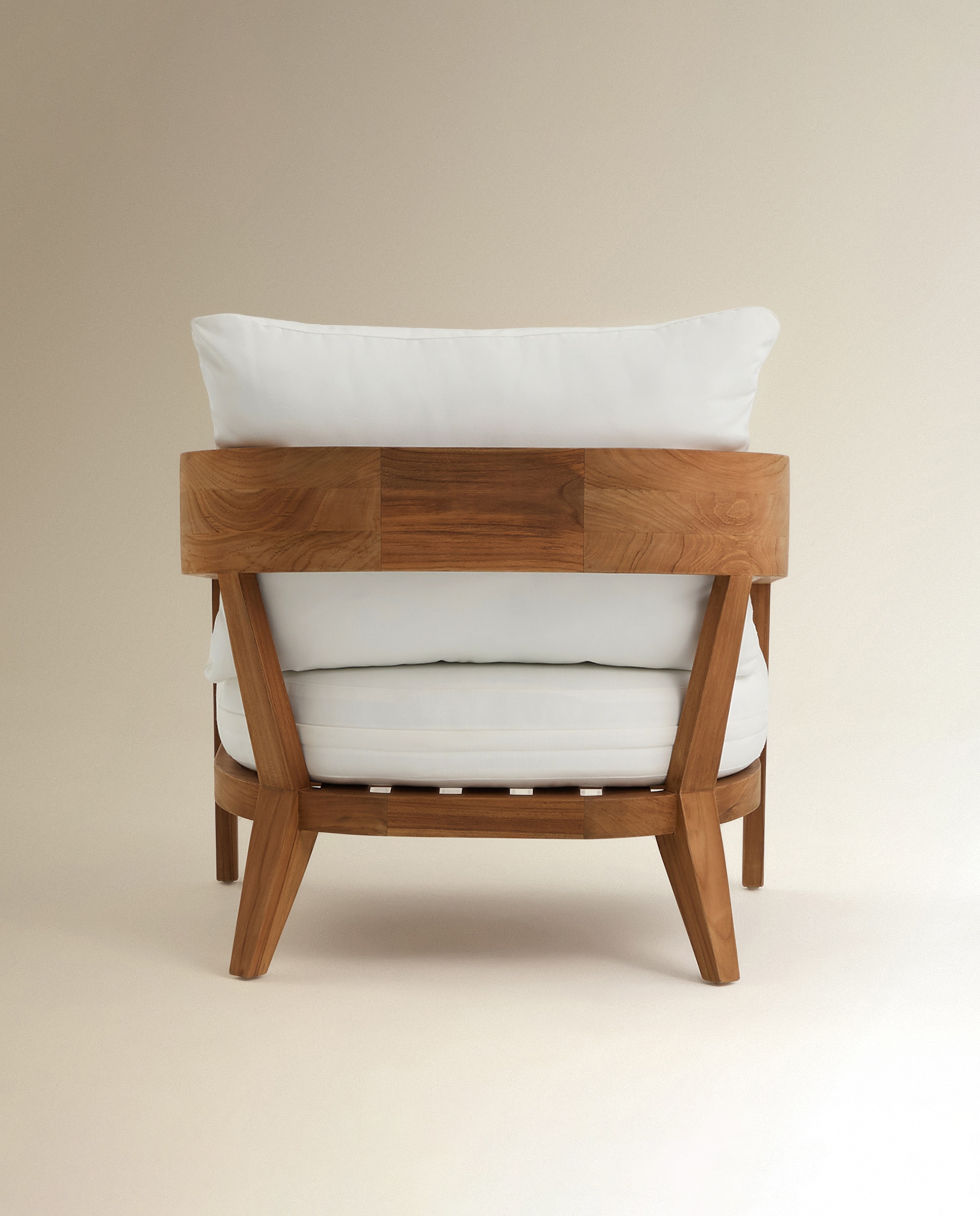 Cadeira de Jardim de Madeira de Teca Comporta Branco-5