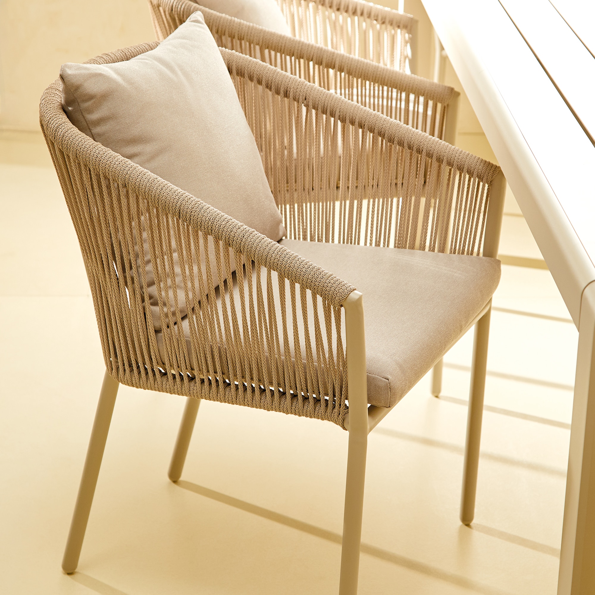 Sillón de jardín apilable Sonora El Corte Inglés - Crema Crema-1