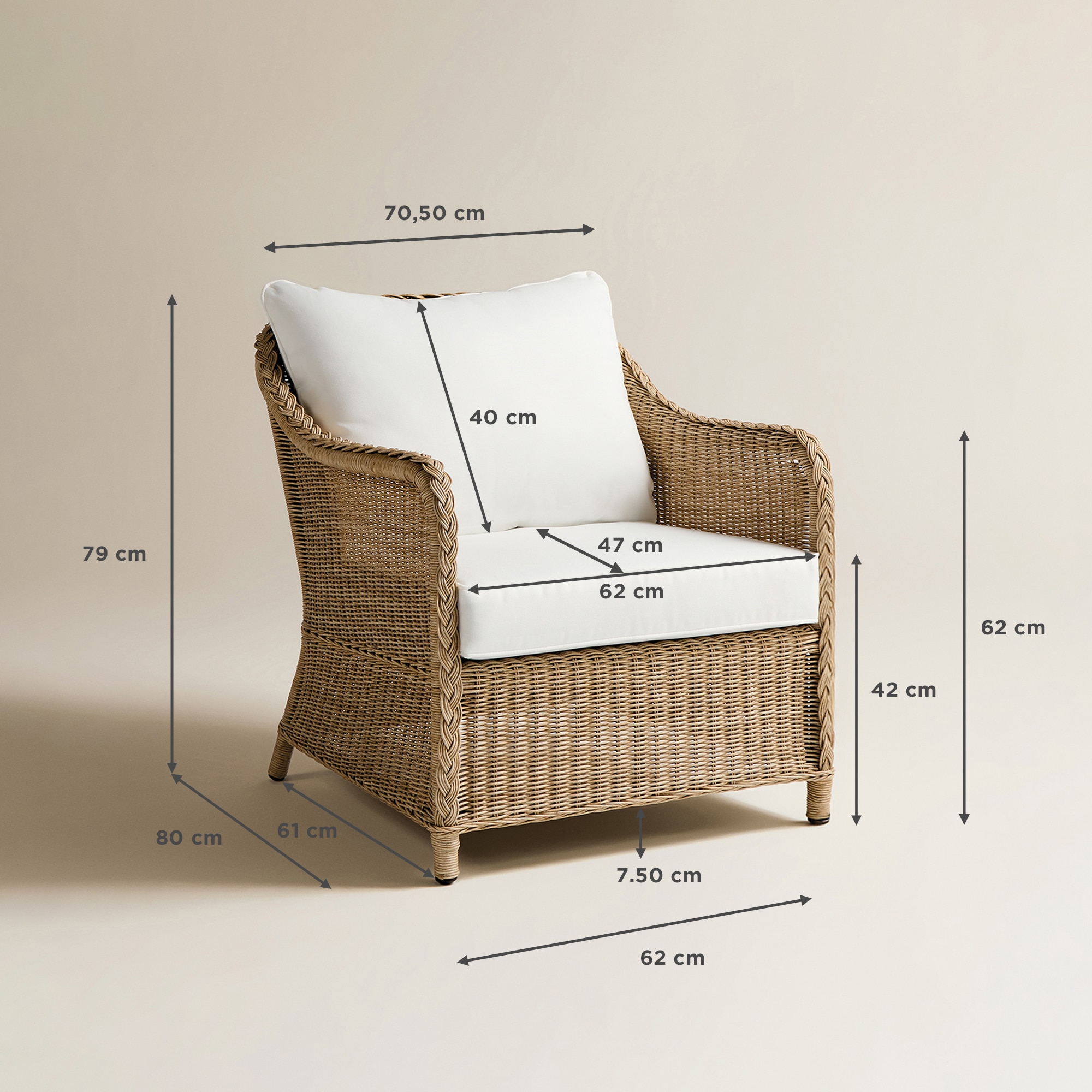 Cadeira de Jardim Mallorca Natural-7