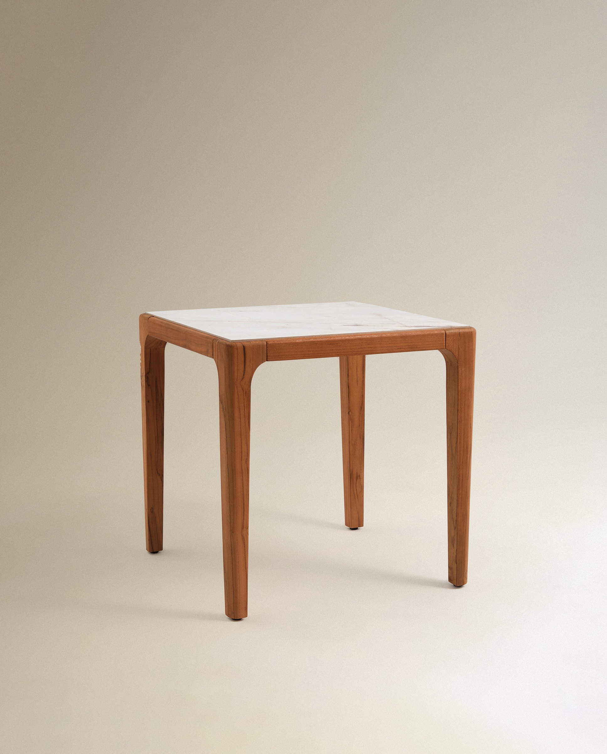 Mesa Auxiliar de Jardim de Teca Comporta Natural / Cinzento-2