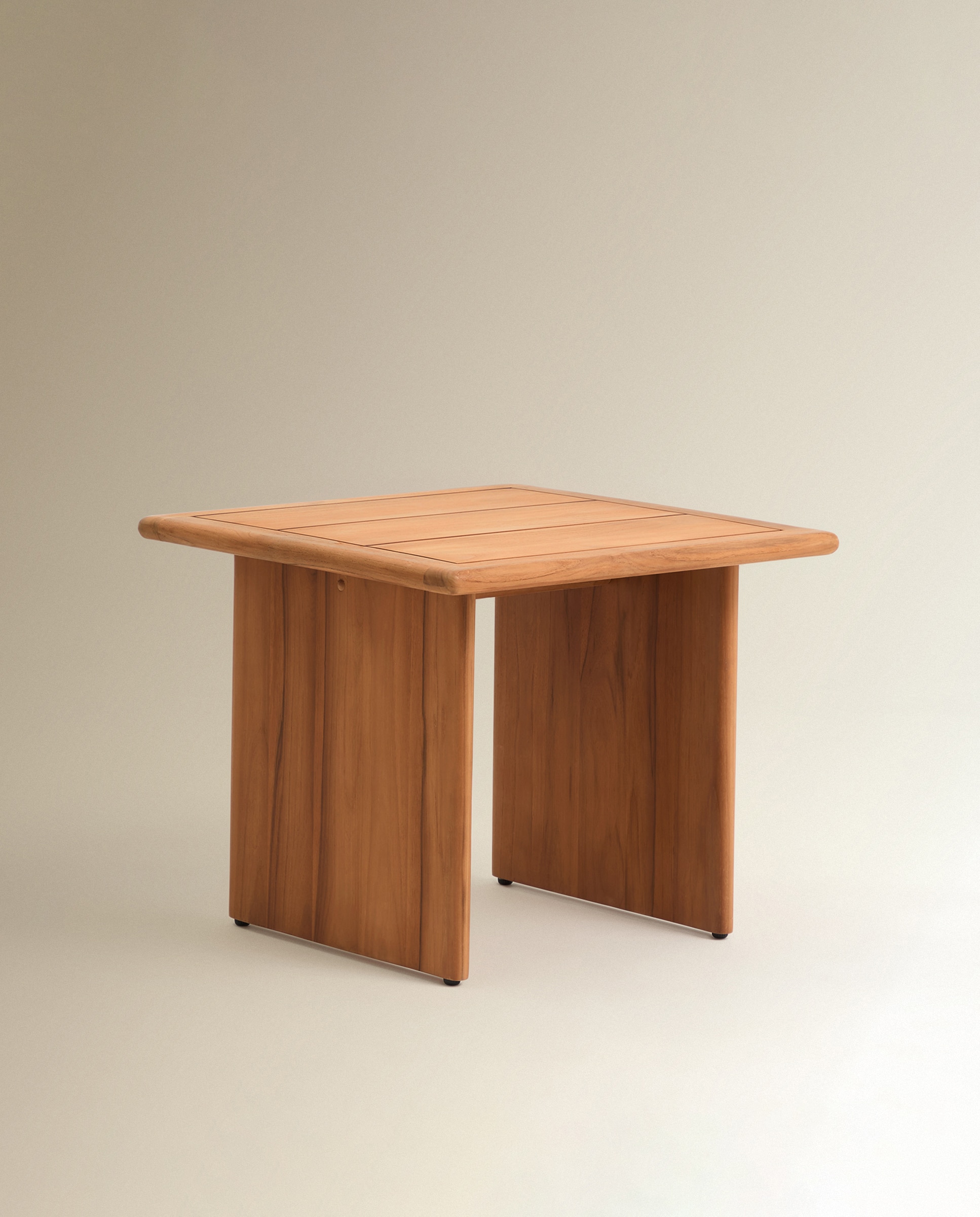 Mesa Auxiliar de Jardim de Madeira de Teca Málaga Natural-2