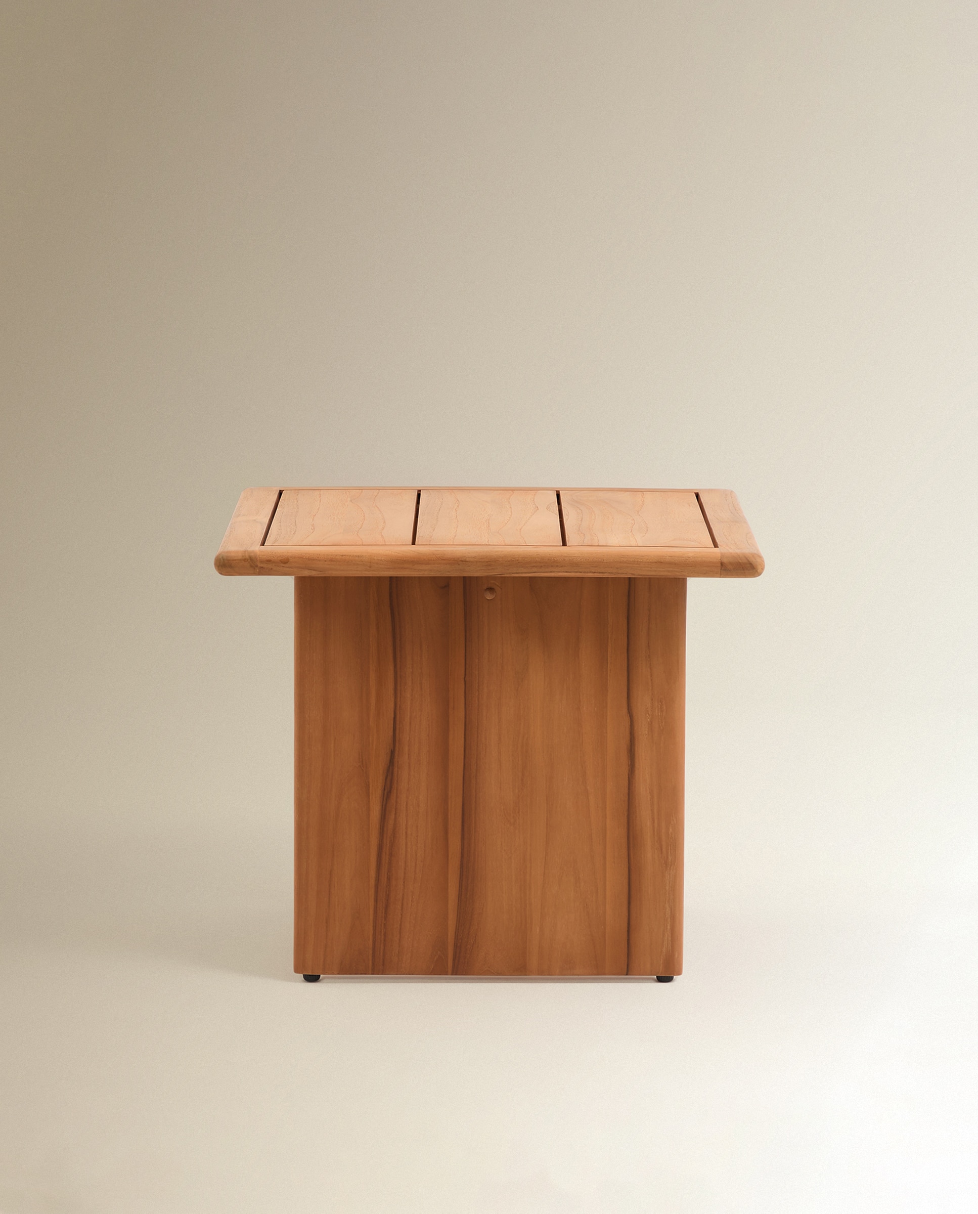 Mesa Auxiliar de Jardim de Madeira de Teca Málaga Natural-4