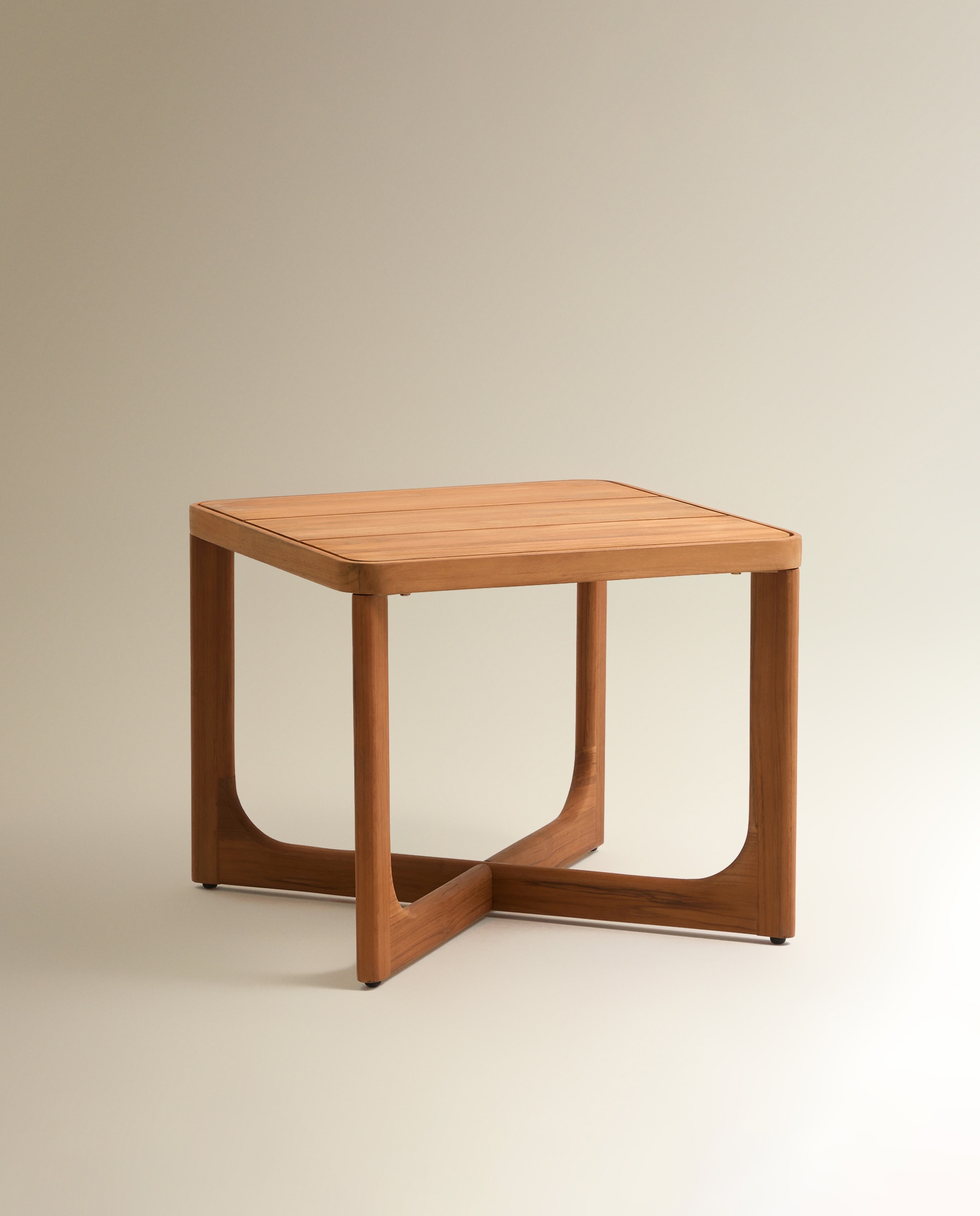 Mesa Auxiliar de Jardim de Madeira de Teca Oslo Natural-2