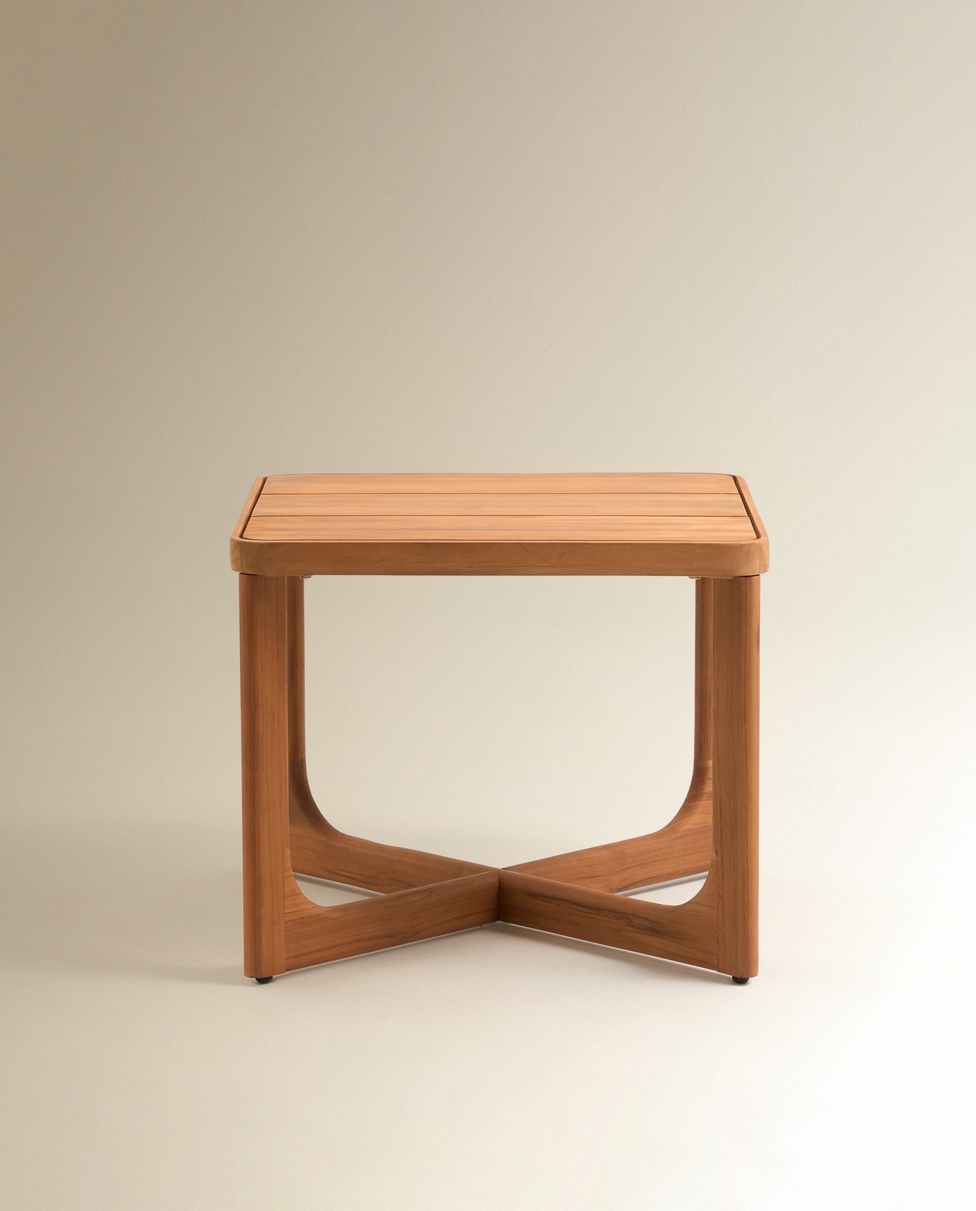 Mesa Auxiliar de Jardim de Madeira de Teca Oslo Natural-3