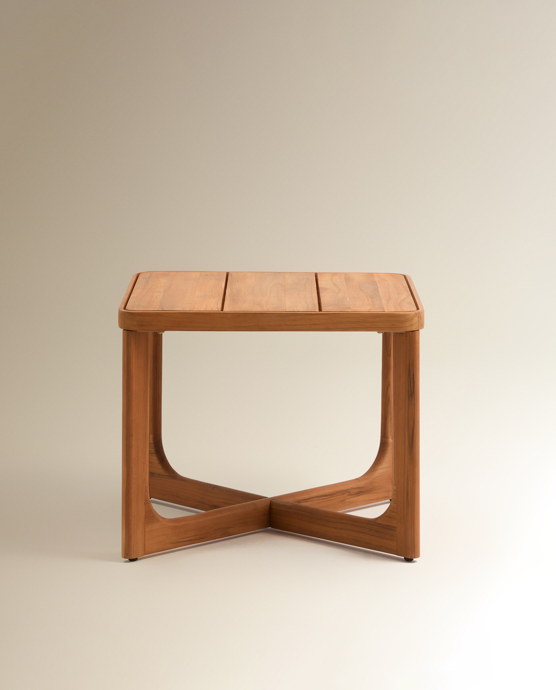Mesa Auxiliar de Jardim de Madeira de Teca Oslo Natural-4