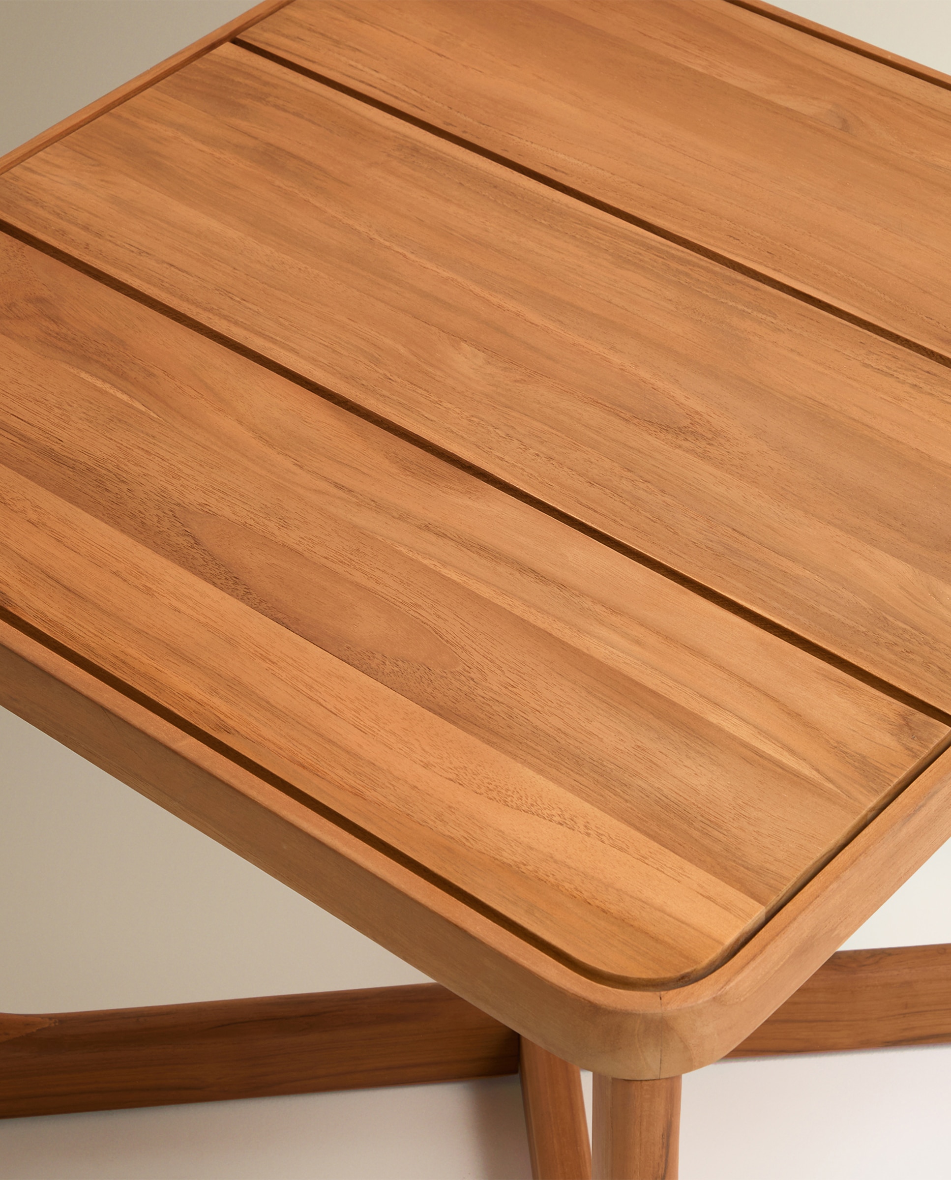 Mesa Auxiliar de Jardim de Madeira de Teca Oslo Natural-5