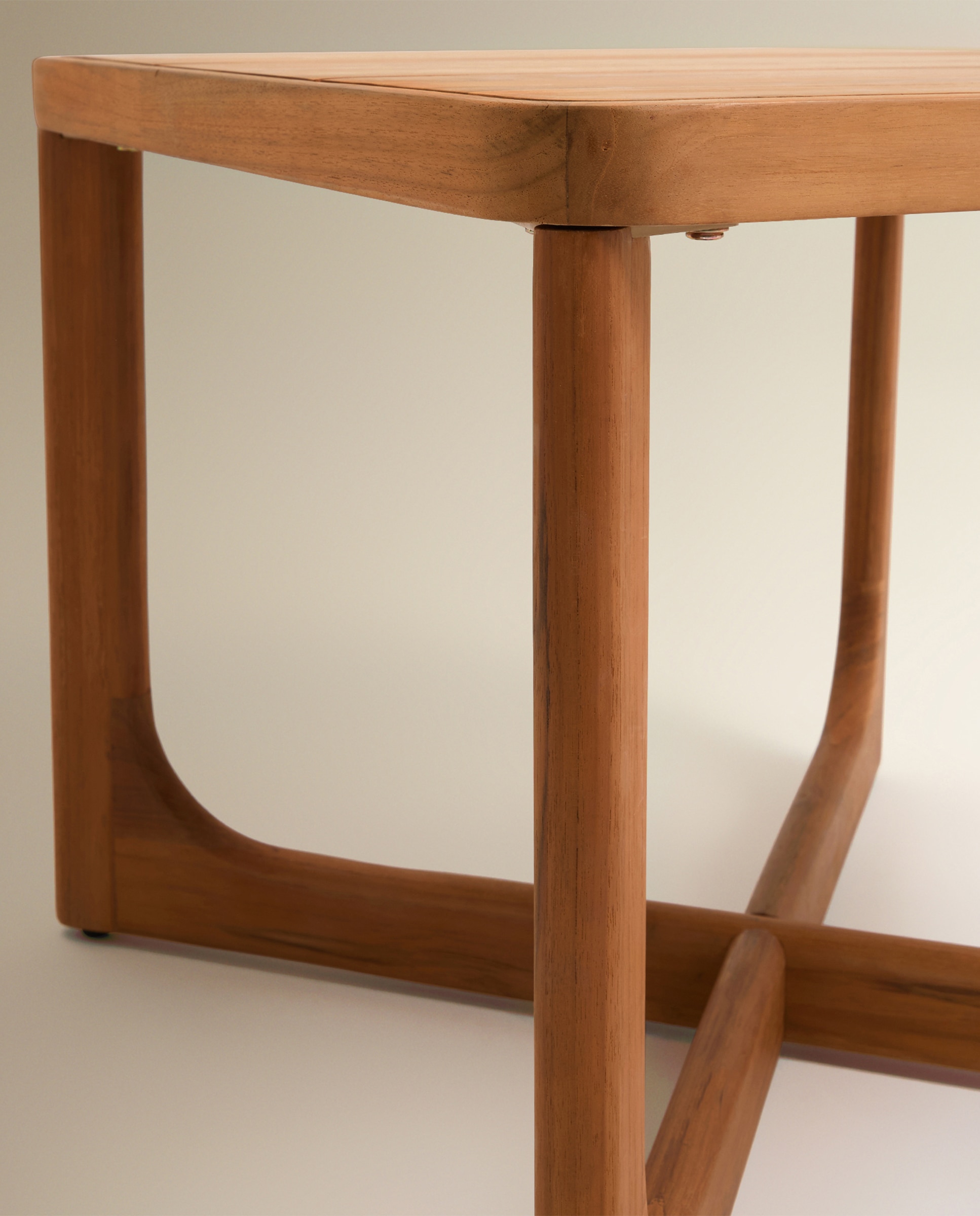 Mesa Auxiliar de Jardim de Madeira de Teca Oslo Natural-6