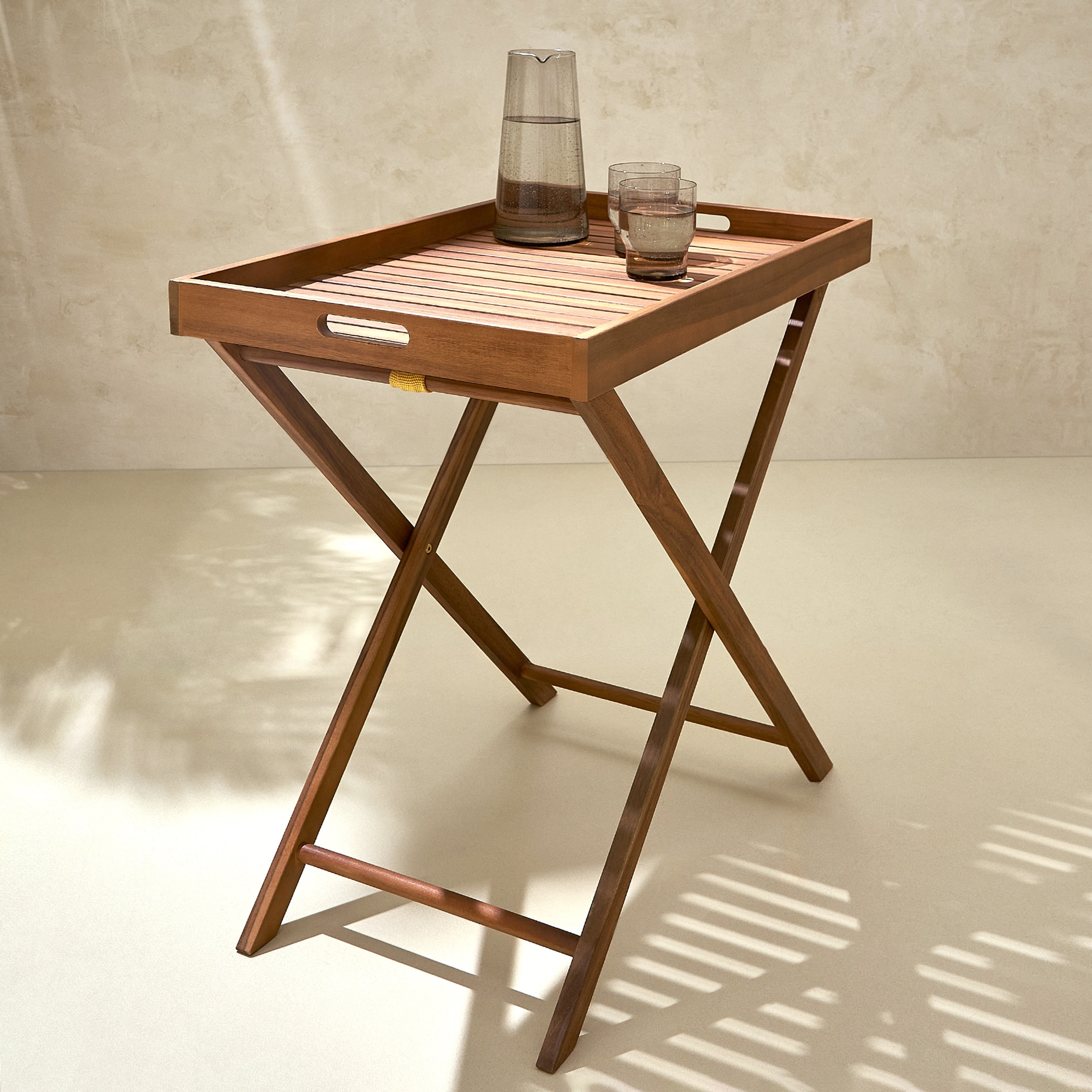 Tabuleiro com Pés de Jardim de Acácia Baiona Natural-1