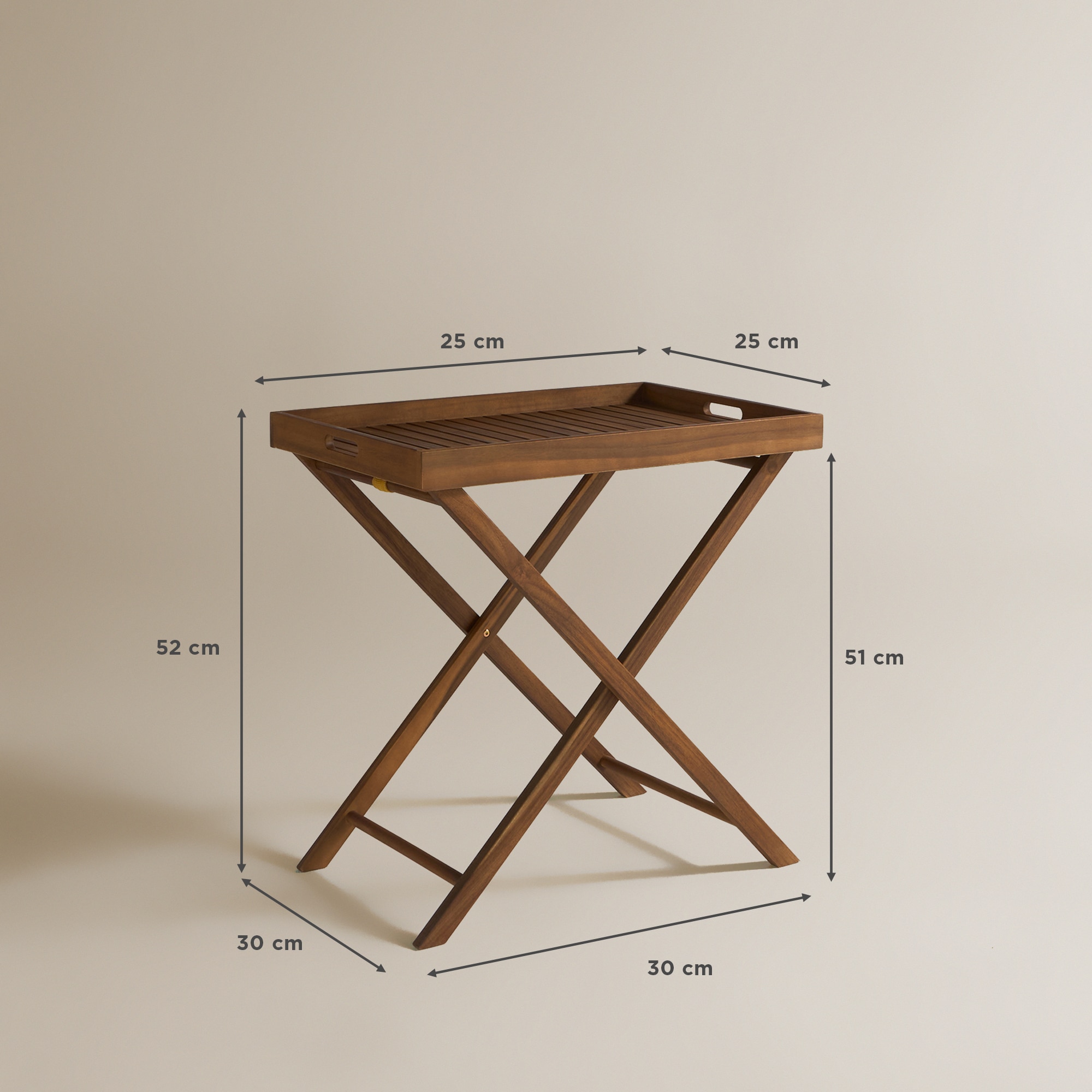 Tabuleiro com Pés de Jardim de Acácia Baiona Natural-7