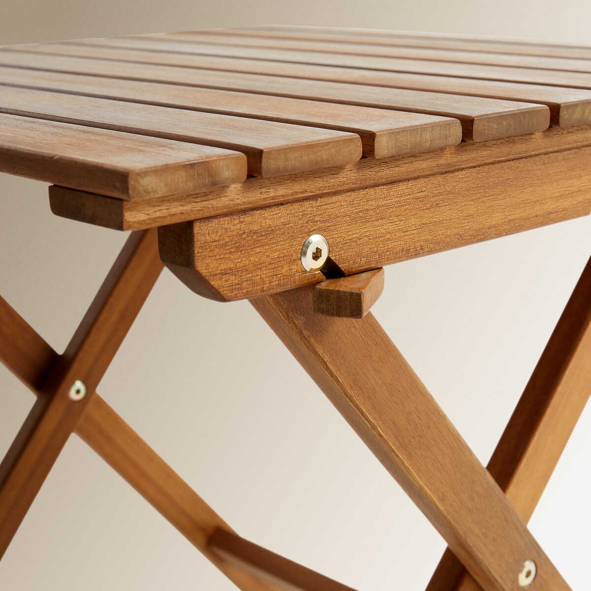 Mesa Auxiliar Dobrável de Jardim de Acácia Baiona Natural-6