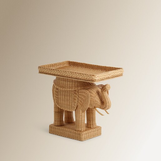 Mesa auxiliar de jardín de fibra natural Kampala El Corte Inglés