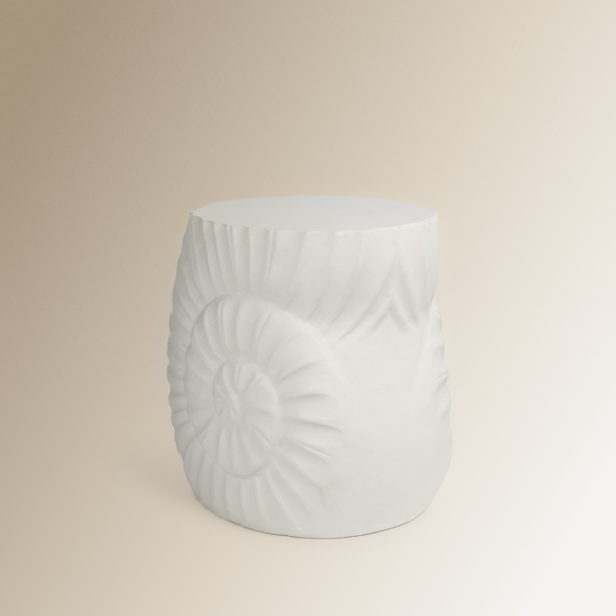 Mesa Auxiliar de Jardim Concha Branco-1