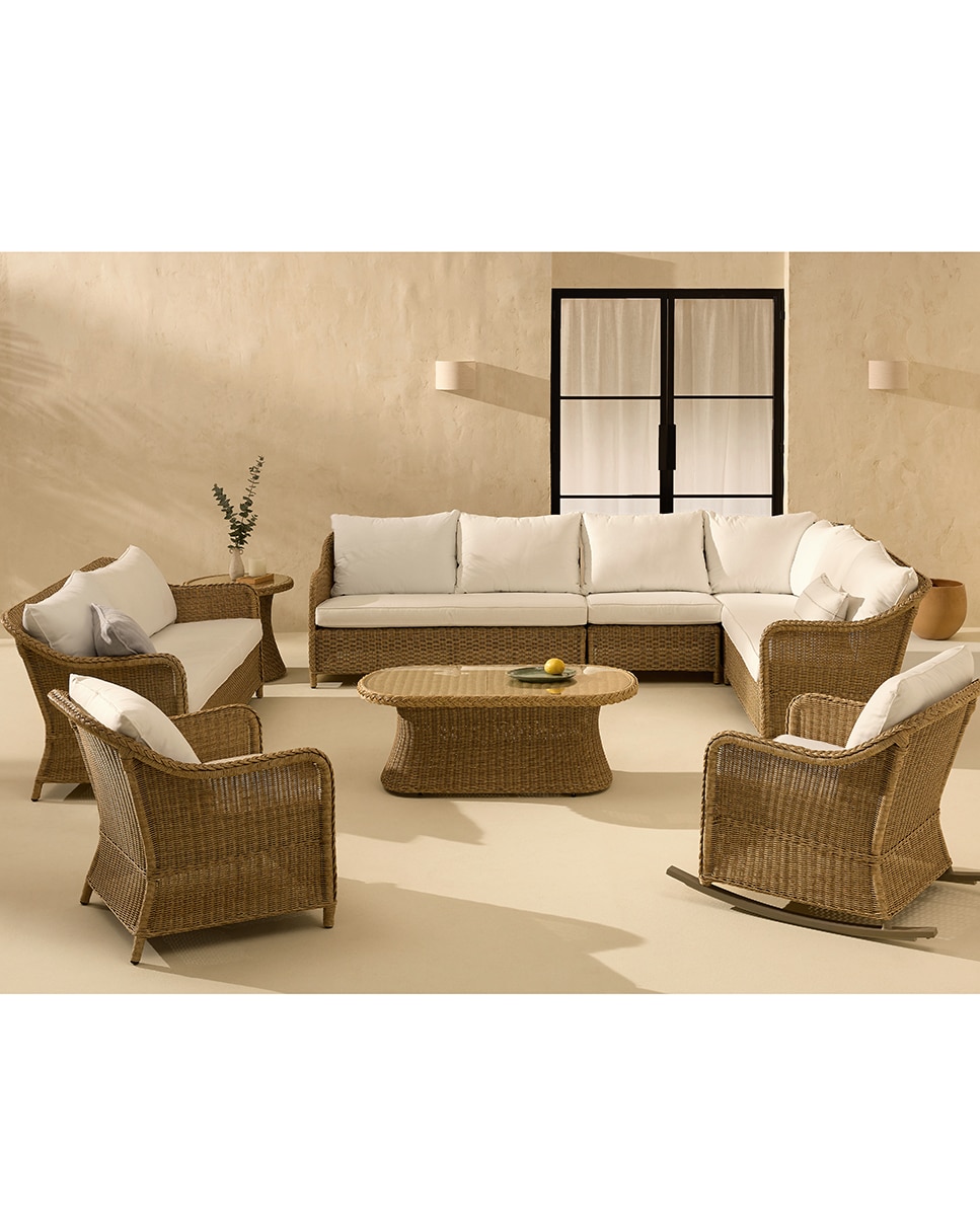 Módulo Central para Sofá de Jardim Maiorca Natural-6