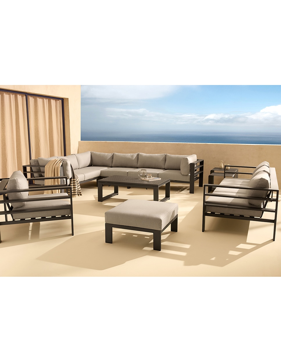 Mesa de Centro Elevável de Jardim de Alumínio Chicago Antracite-11