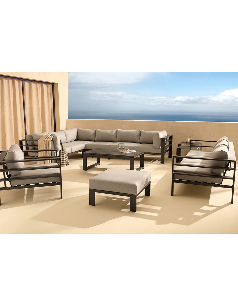 Mesa de Centro Elevável de Jardim de Alumínio Chicago Antracite-10