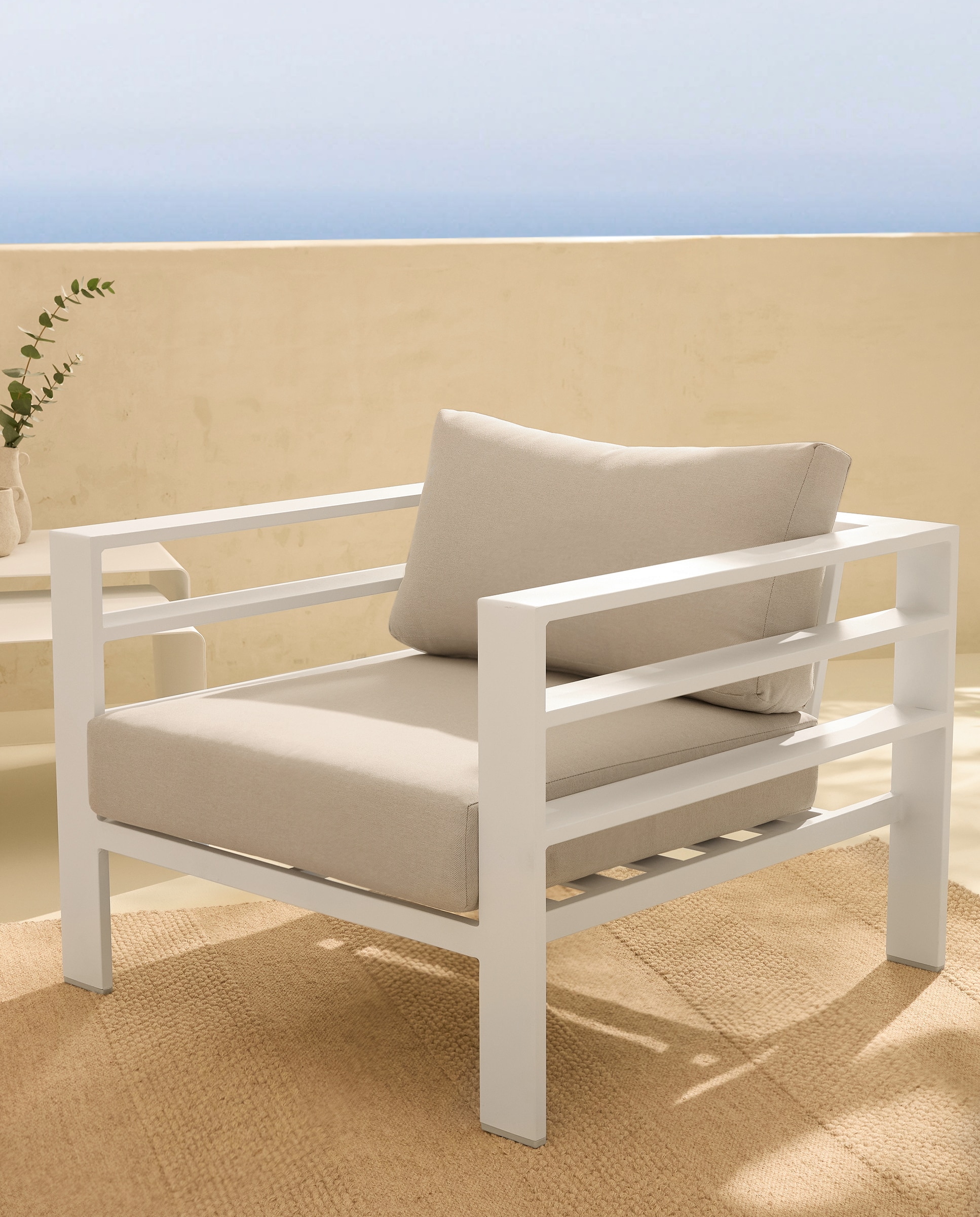 Poltrona de jardim Chicago El Corte Inglés Branco-1