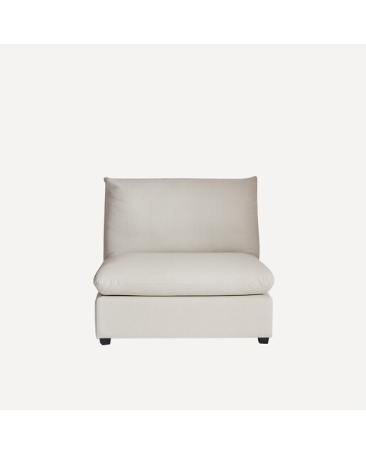 Módulo de 1,5 plazas con tejido impermeable para sofá de jardín Oasis - Beige Beige-2