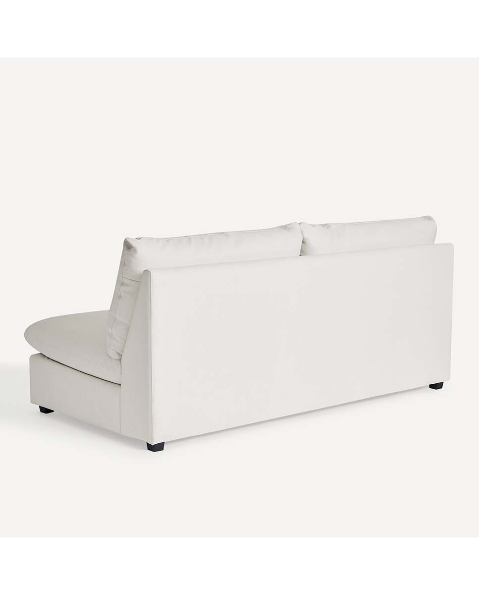 Módulo de 3 plazas con tejido impermeable para sofá de jardín Oasis - Crema Crema-4