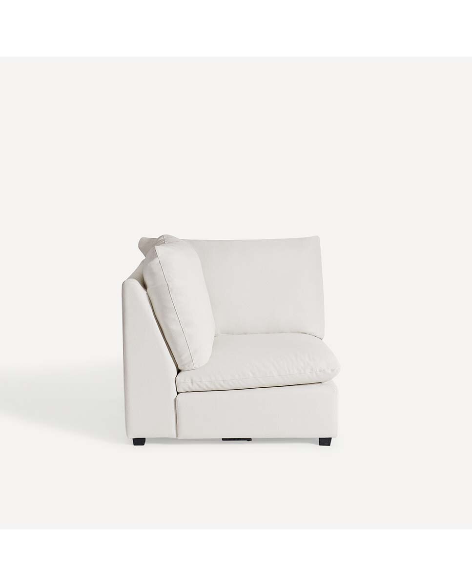Módulo de esquina con tejido impermeable para sofá de jardín Oasis - Crema Crema-2
