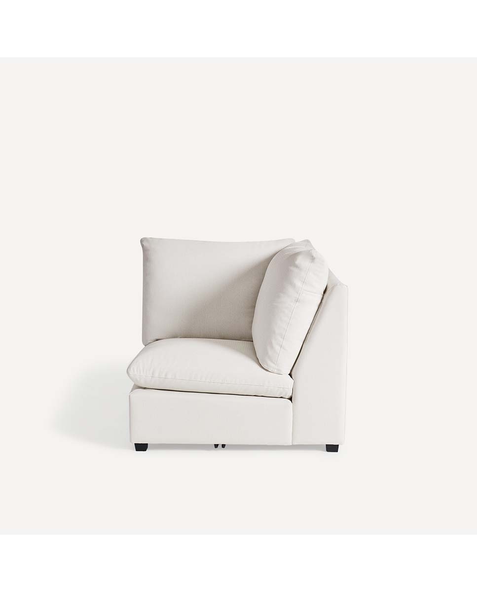 Módulo de esquina con tejido impermeable para sofá de jardín Oasis - Crema Crema-3