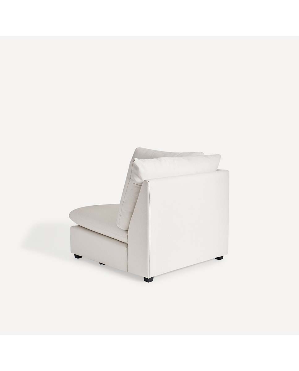 Módulo de esquina con tejido impermeable para sofá de jardín Oasis - Crema Crema-4