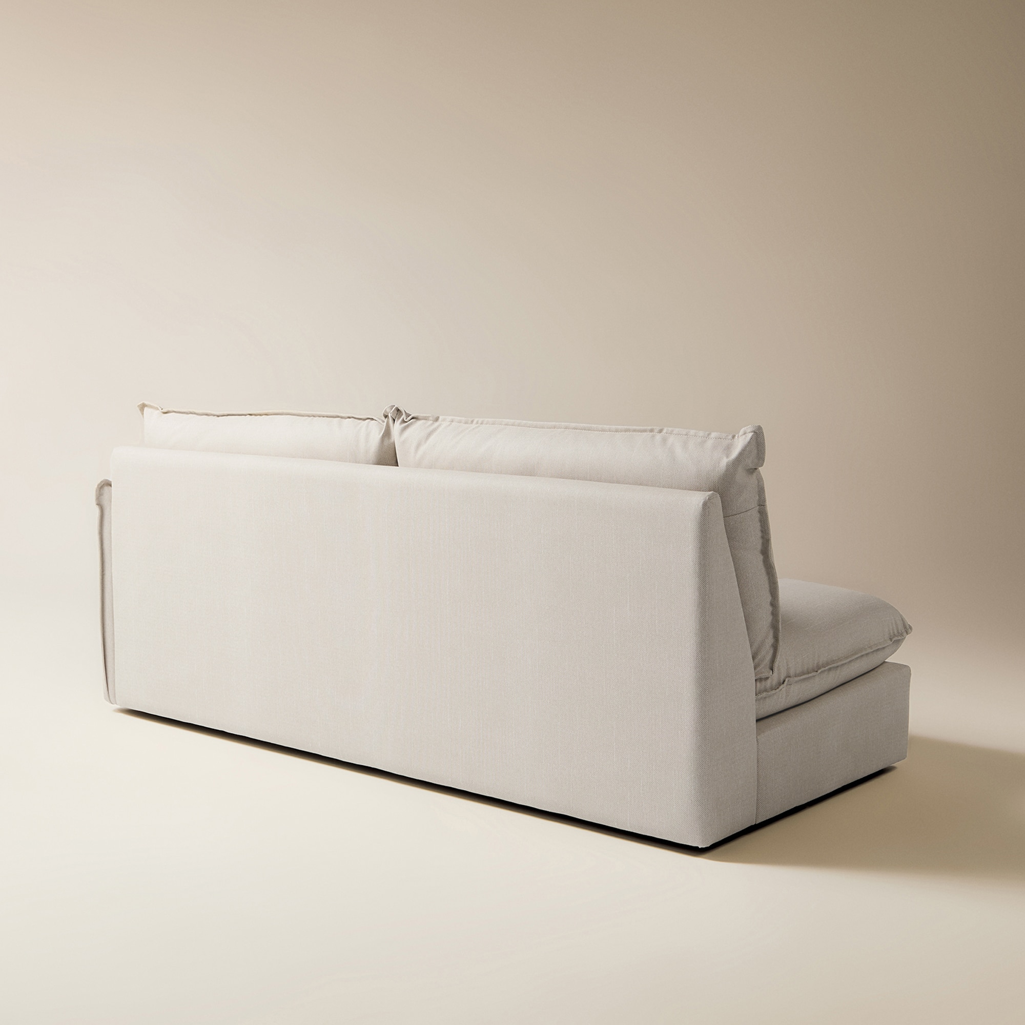 Módulo Lateral Direito de 3 Lugares com Tecido Impermeável para Sofá de Jardim Miami Creme-5