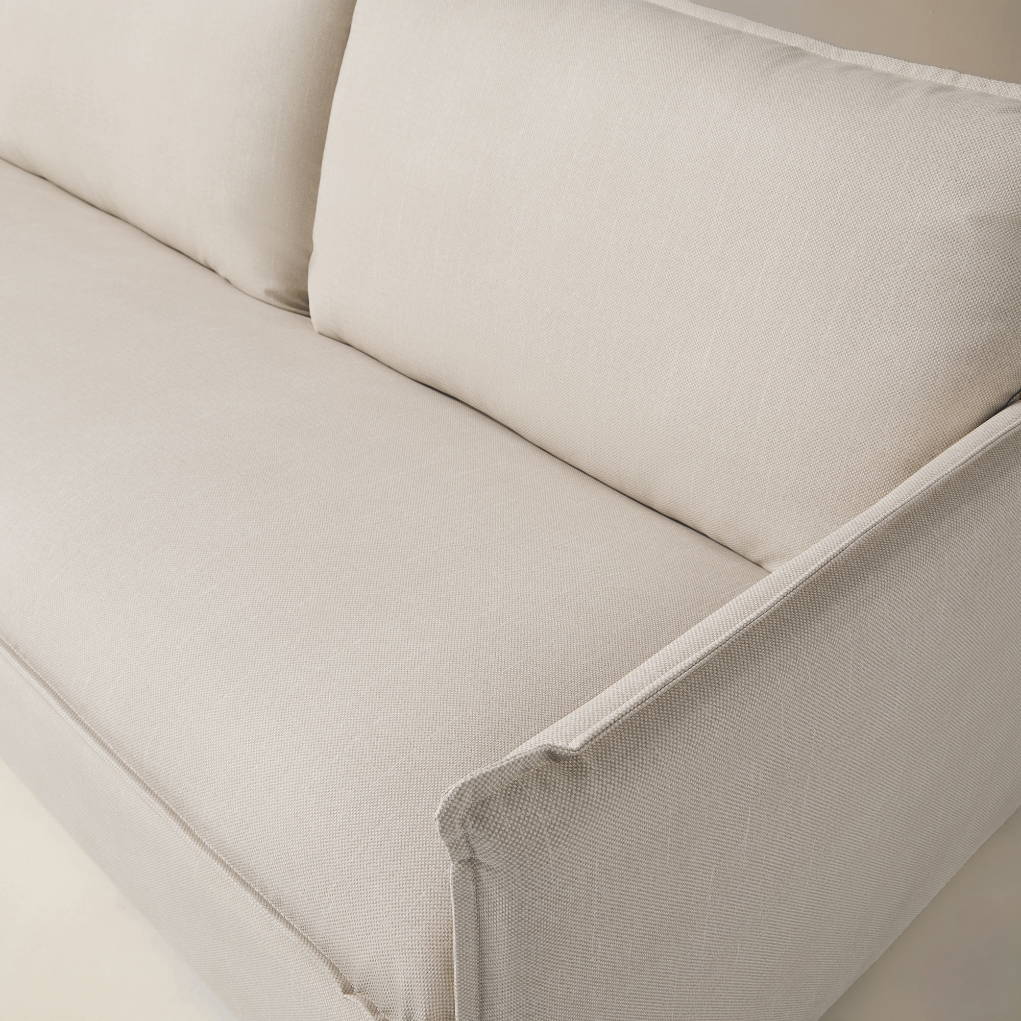 Módulo Lateral Direito de 3 Lugares com Tecido Impermeável para Sofá de Jardim Miami Creme-6