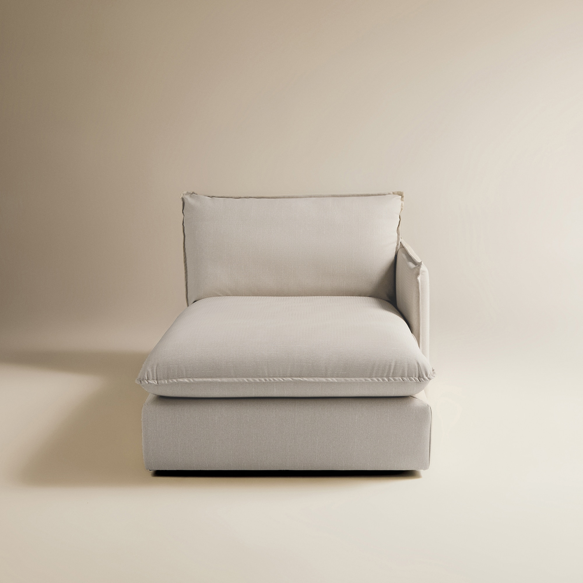 Módulo de Chaise Longe Direita com Tecido Impermeável para Sofá de Jardim Miami Creme-4