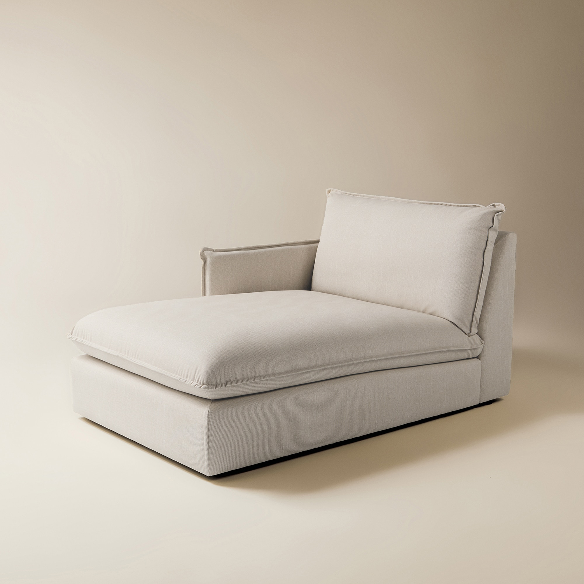 Módulo chaiselongue izquierda con tejido impermeable para sofá de jardín Oasis El Corte Inglés - Crema Crema-1