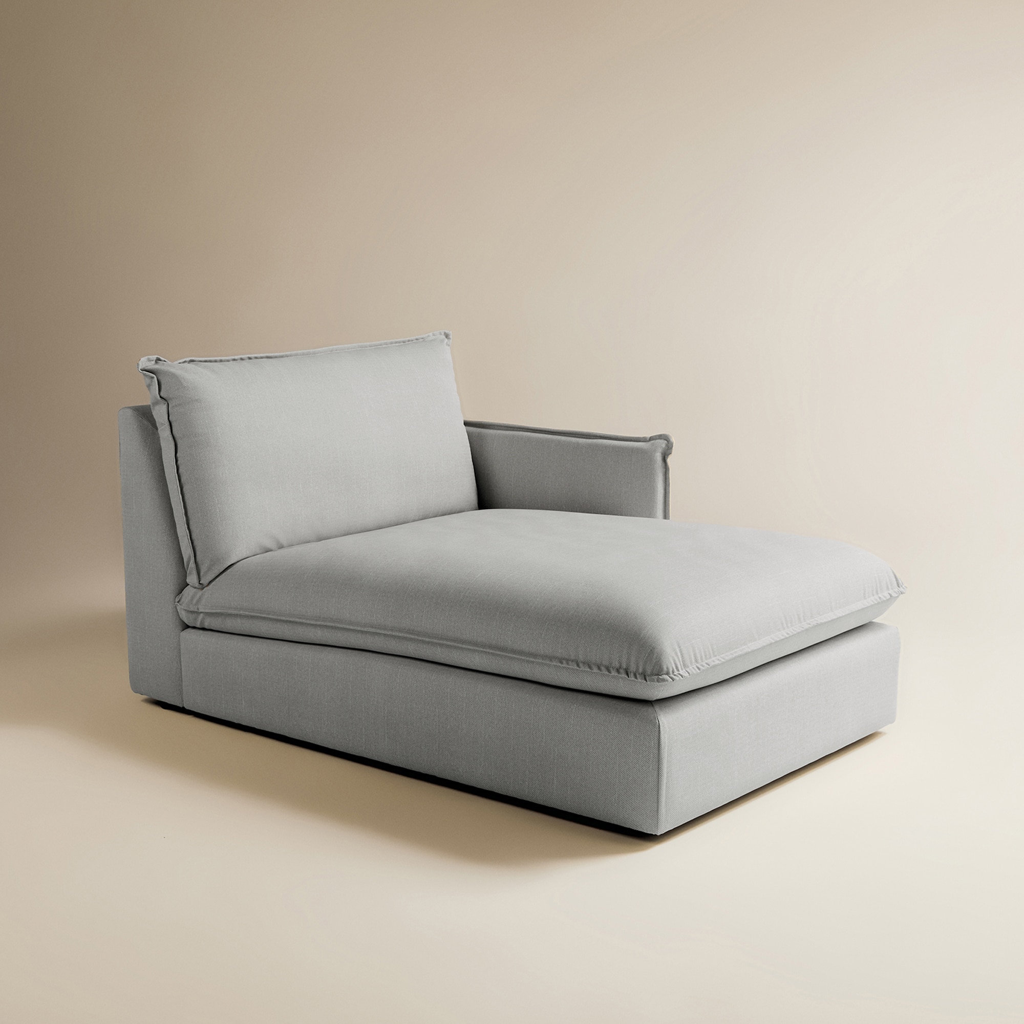 Módulo chaiselongue derecha con tejido impermeable para sofá de jardín Oasis El Corte Inglés - Gris Gris-1