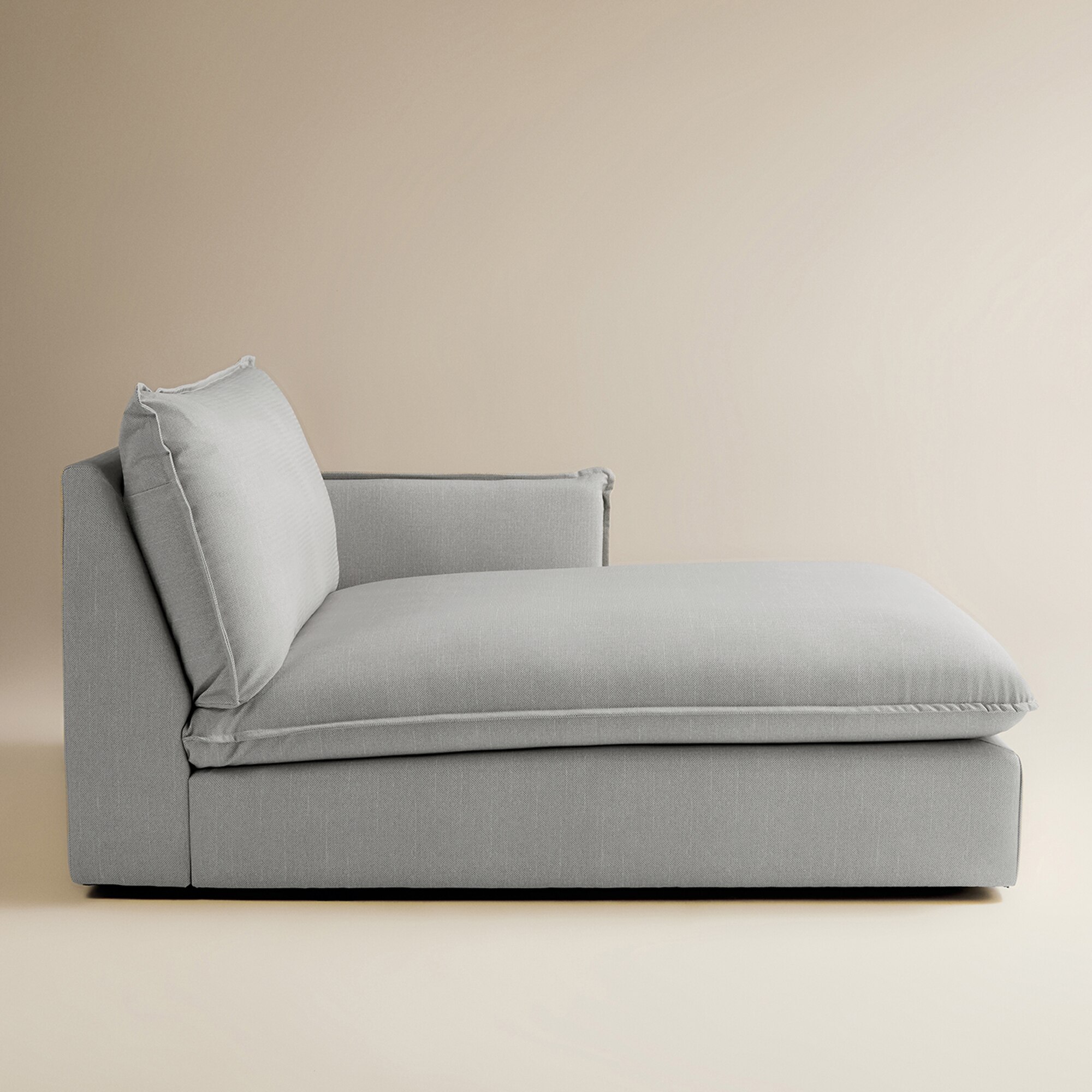 Módulo chaiselongue derecha con tejido impermeable para sofá de jardín Oasis El Corte Inglés - Gris Gris-3
