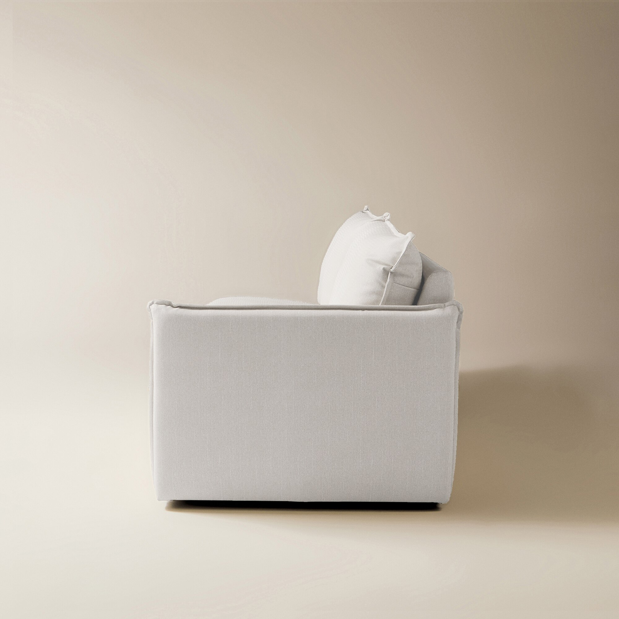 Módulo Lateral Direito de 3 Lugares com Tecido Impermeável para Sofá de Jardim Miami Branco-4