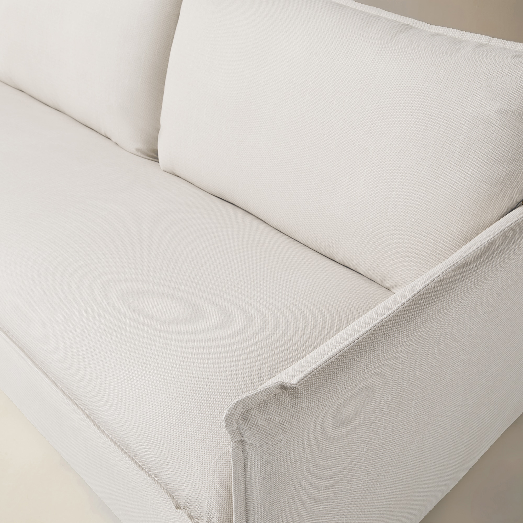 Módulo Lateral Direito de 3 Lugares com Tecido Impermeável para Sofá de Jardim Miami Branco-6
