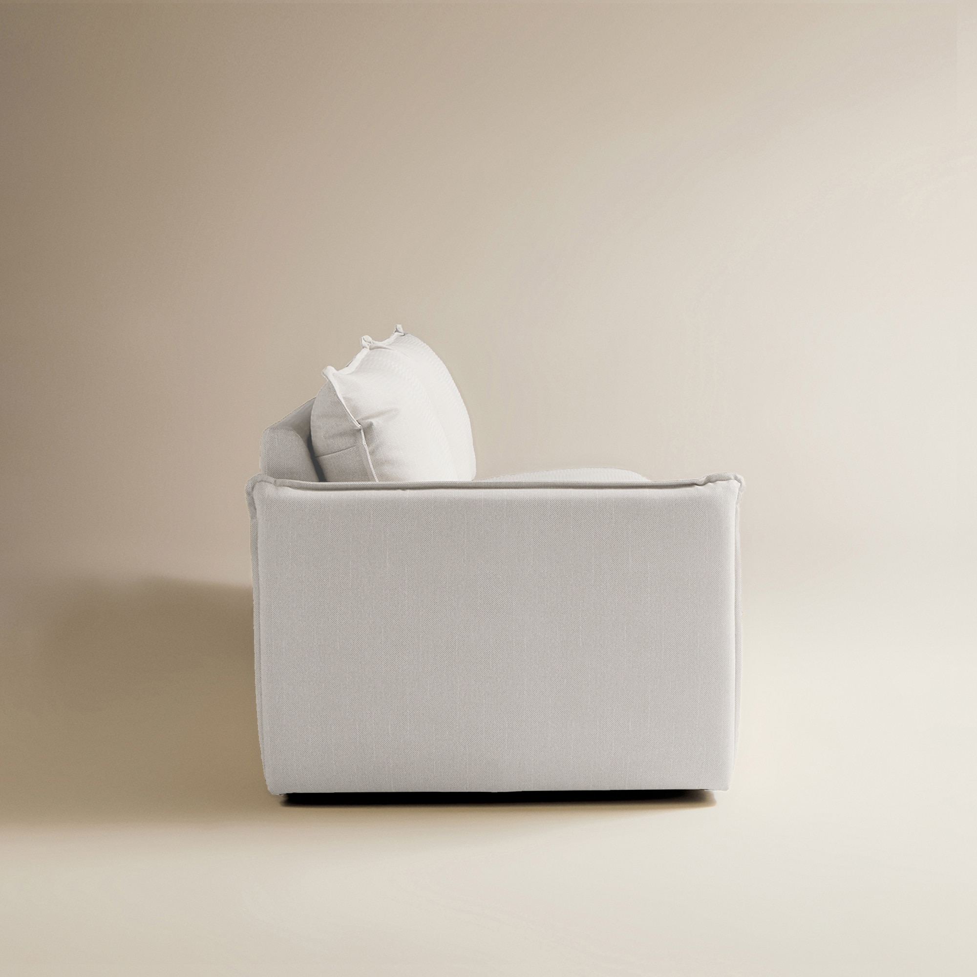 Módulo Lateral Esquerdo de 3 Lugares com Tecido Impermeável para Sofá de Jardim Miami Branco-4