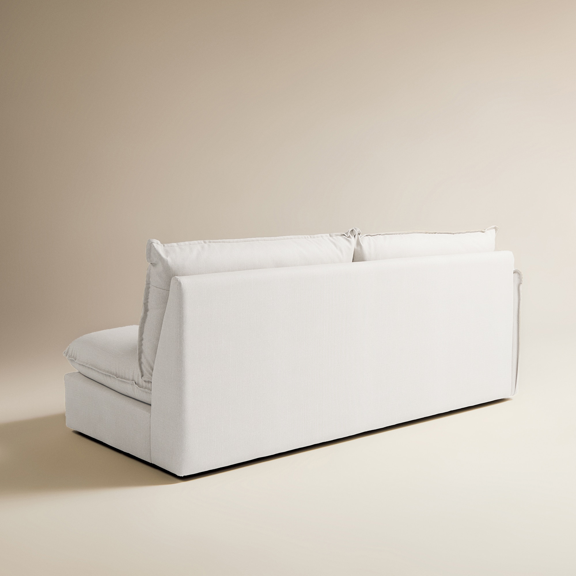Módulo Lateral Esquerdo de 3 Lugares com Tecido Impermeável para Sofá de Jardim Miami Branco-5