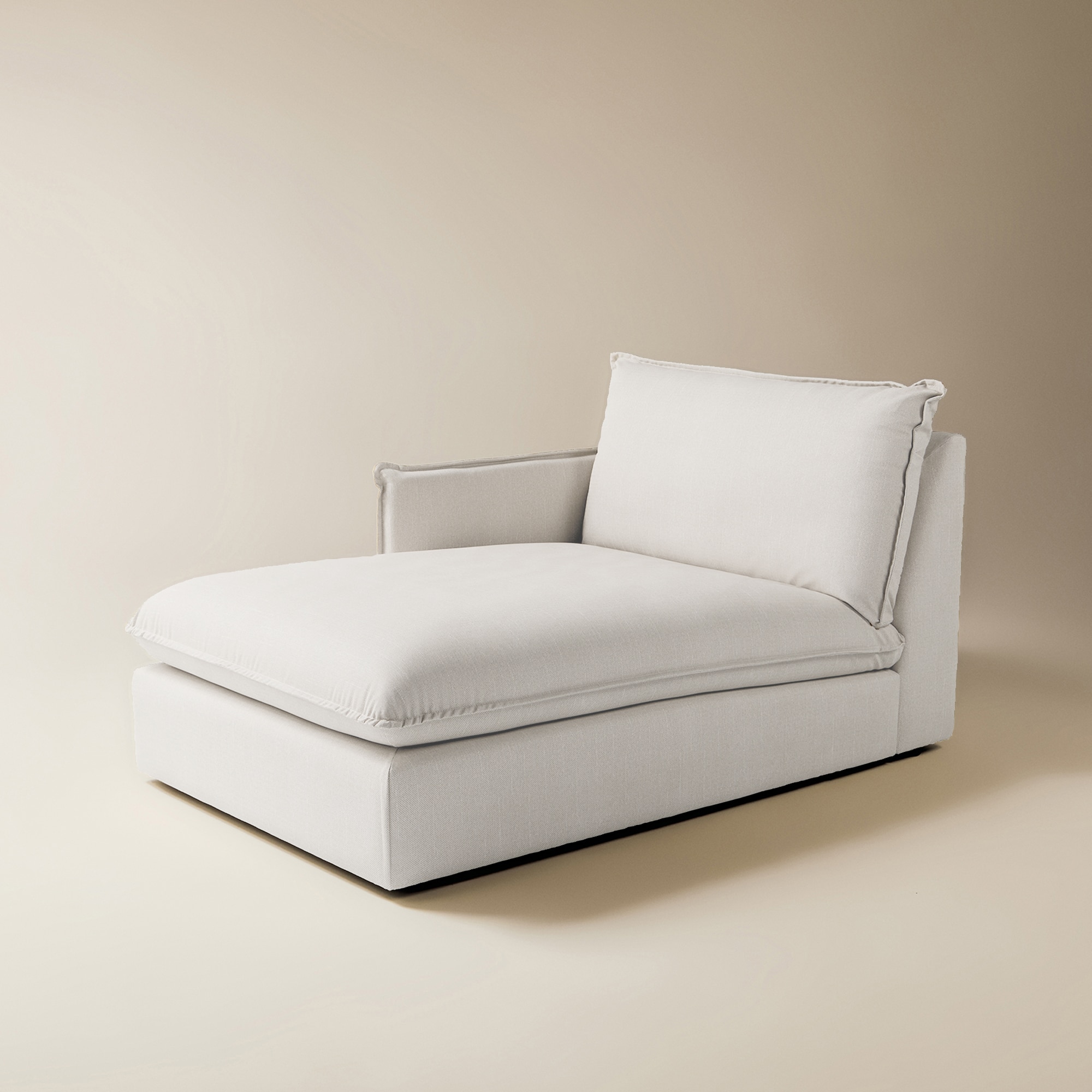Módulo chaiselongue izquierda con tejido impermeable para sofá de jardín Oasis El Corte Inglés - Blanco Blanco-1
