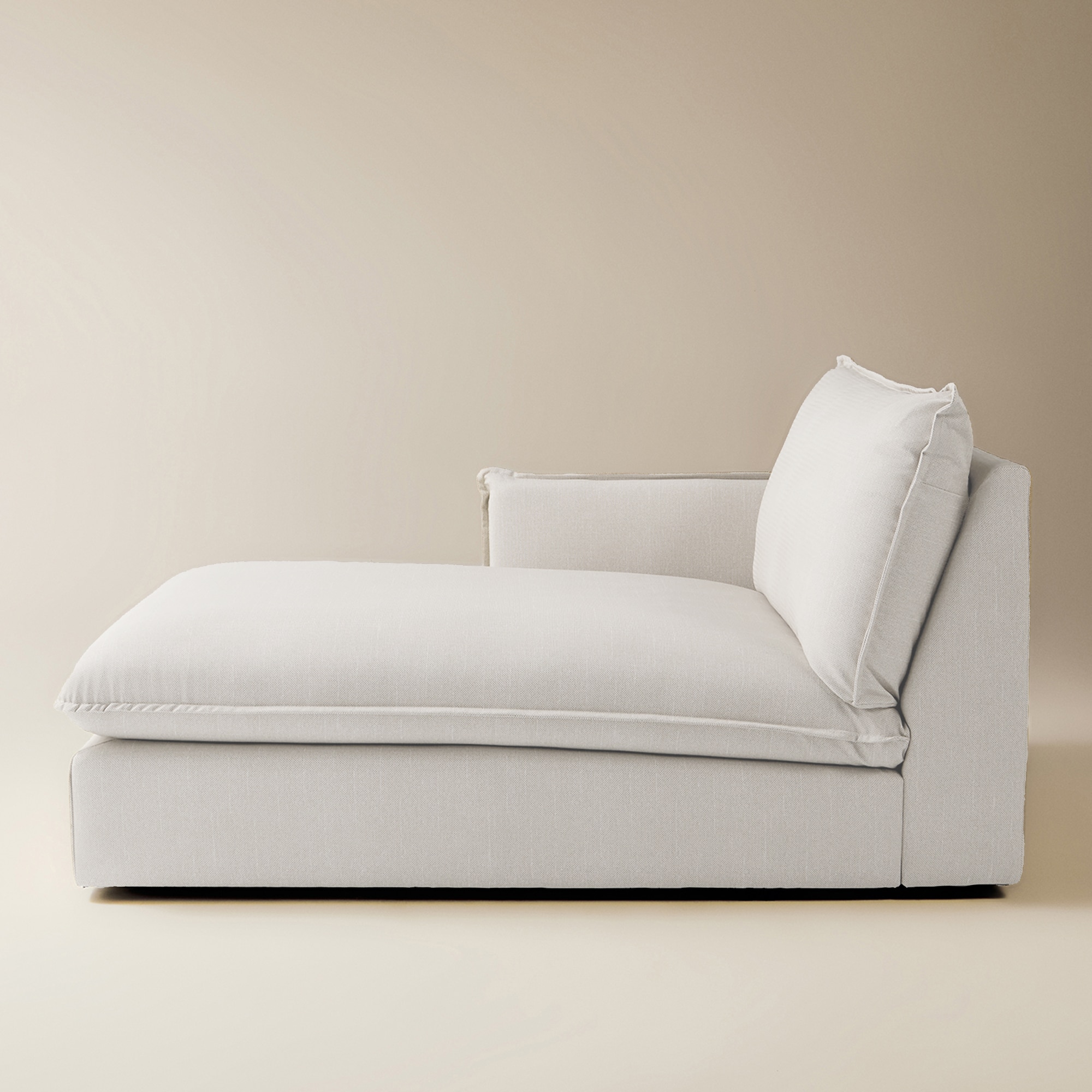 Módulo chaiselongue izquierda con tejido impermeable para sofá de jardín Oasis El Corte Inglés - Blanco Blanco-3