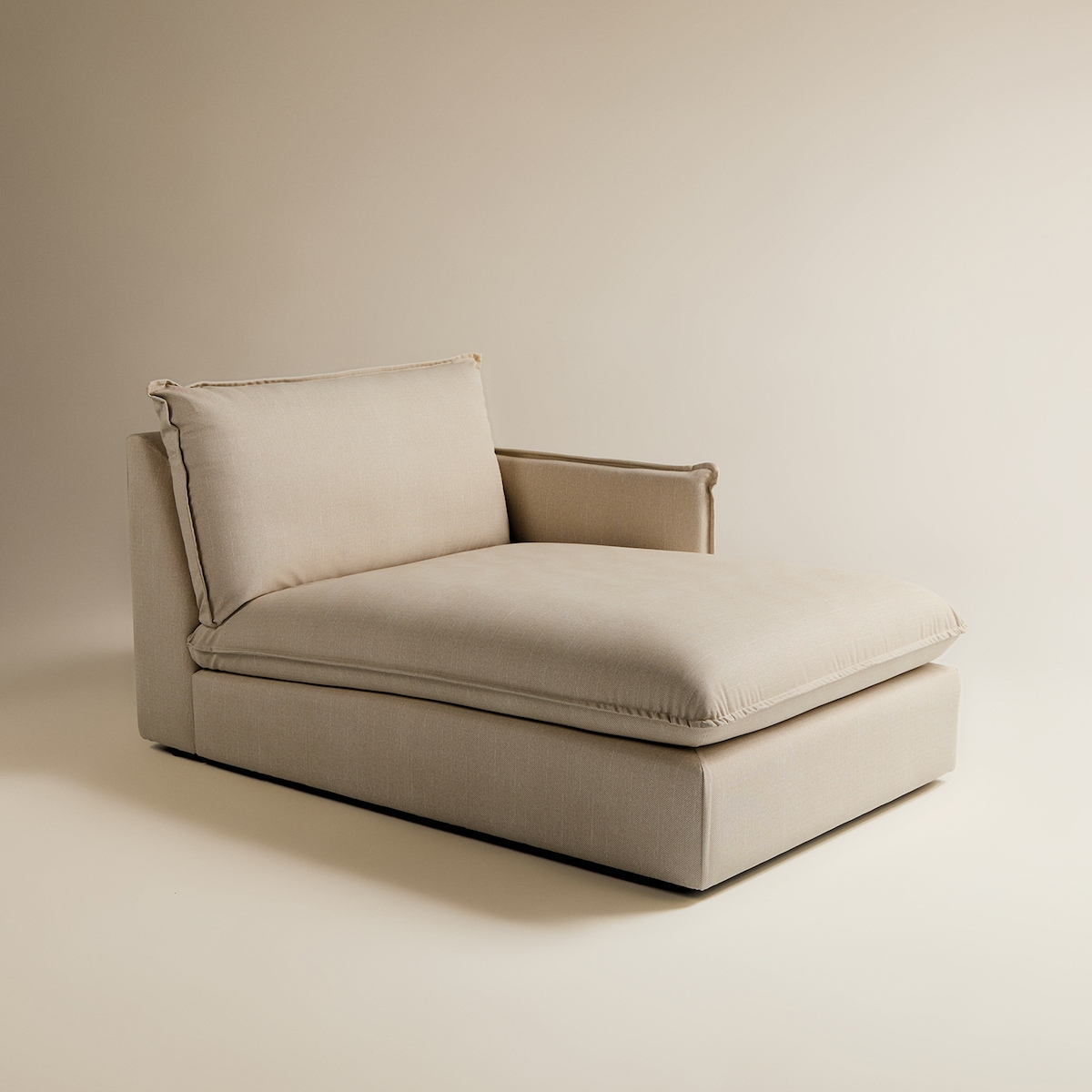 Módulo chaiselongue derecha con tejido impermeable para sofá de jardín Miami El Corte Inglés Beige-1
