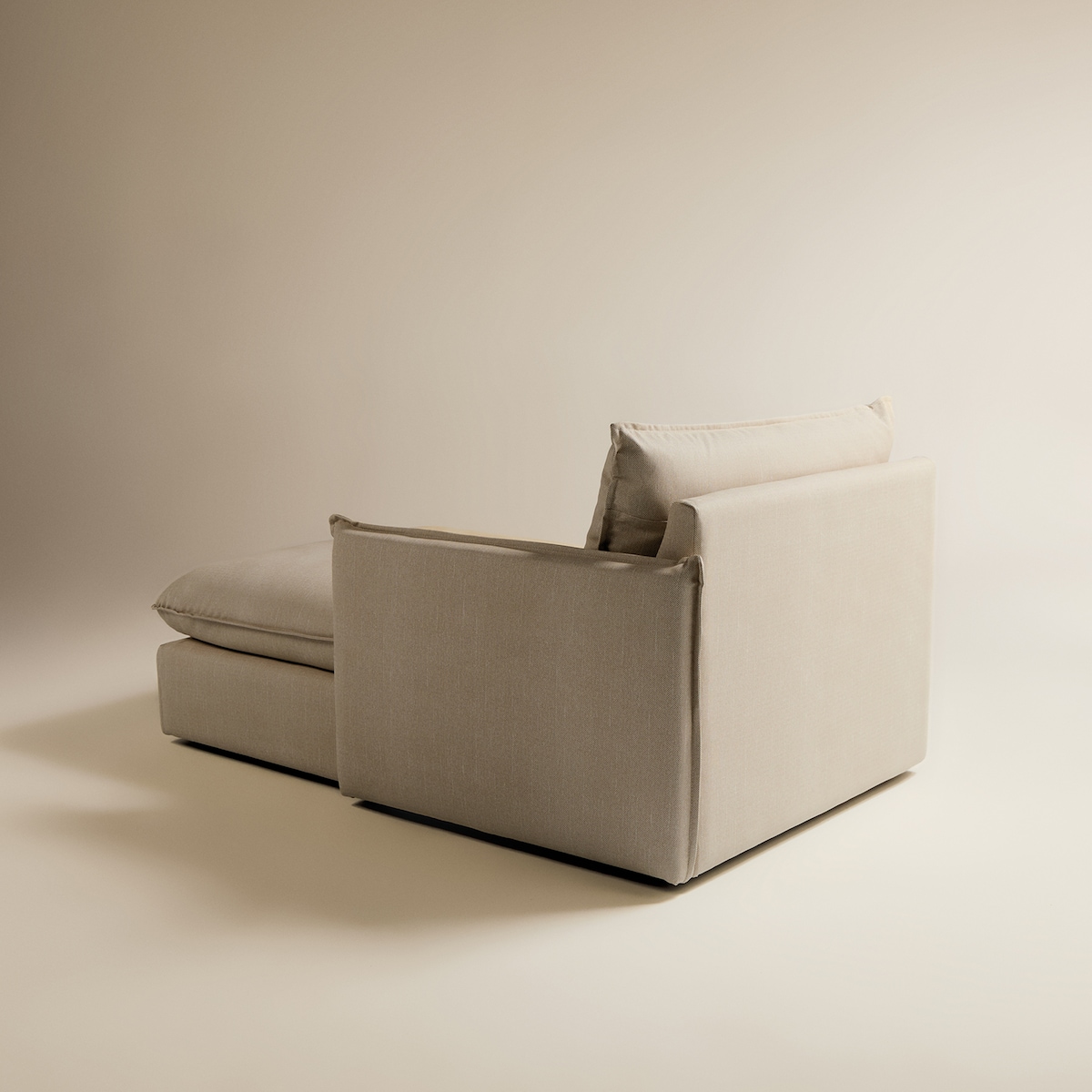 Módulo chaiselongue derecha con tejido impermeable para sofá de jardín Miami El Corte Inglés Beige-4
