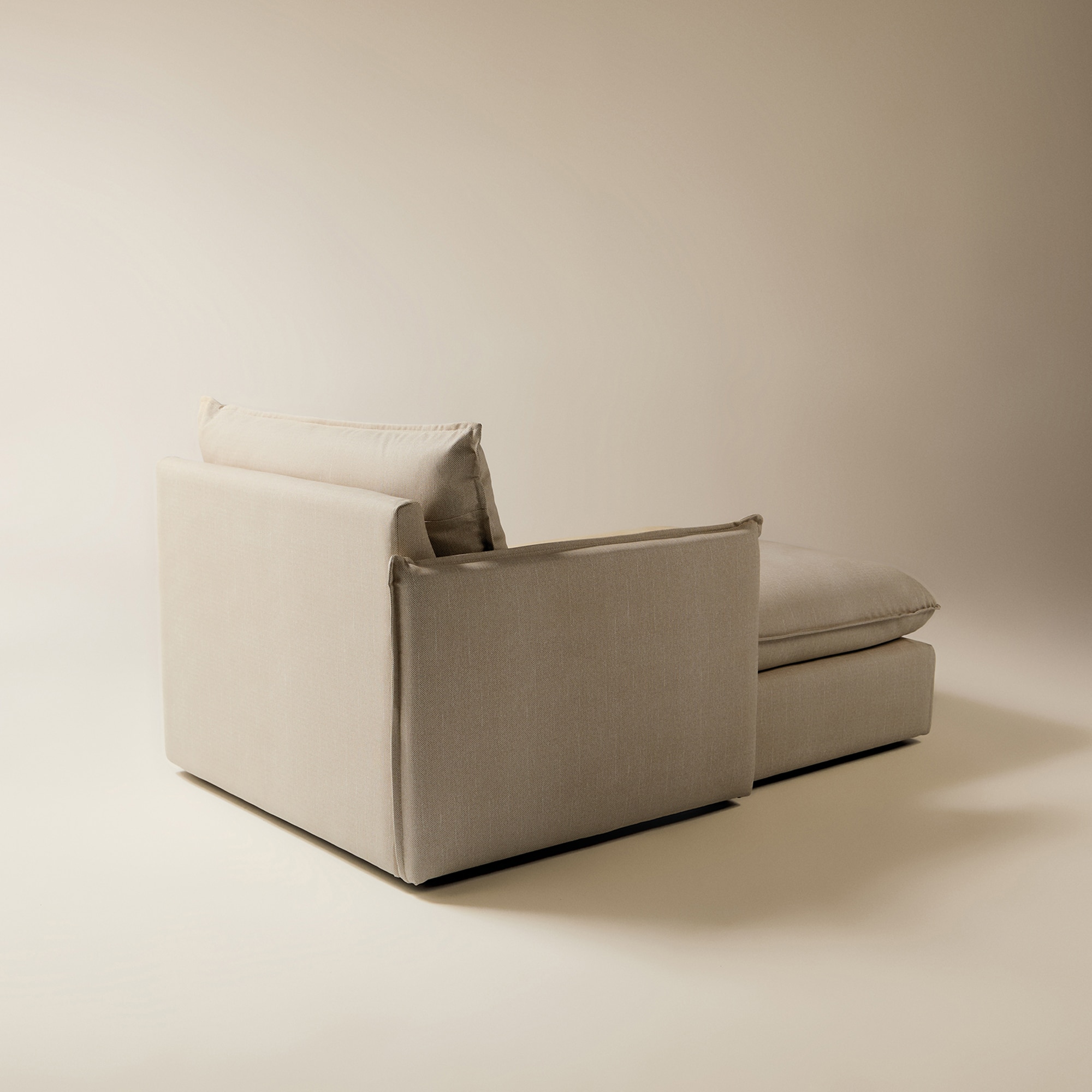 Módulo de Chaise Longue Esquerda com Tecido Impermeável para Sofá de Jardim Miami Bege-5