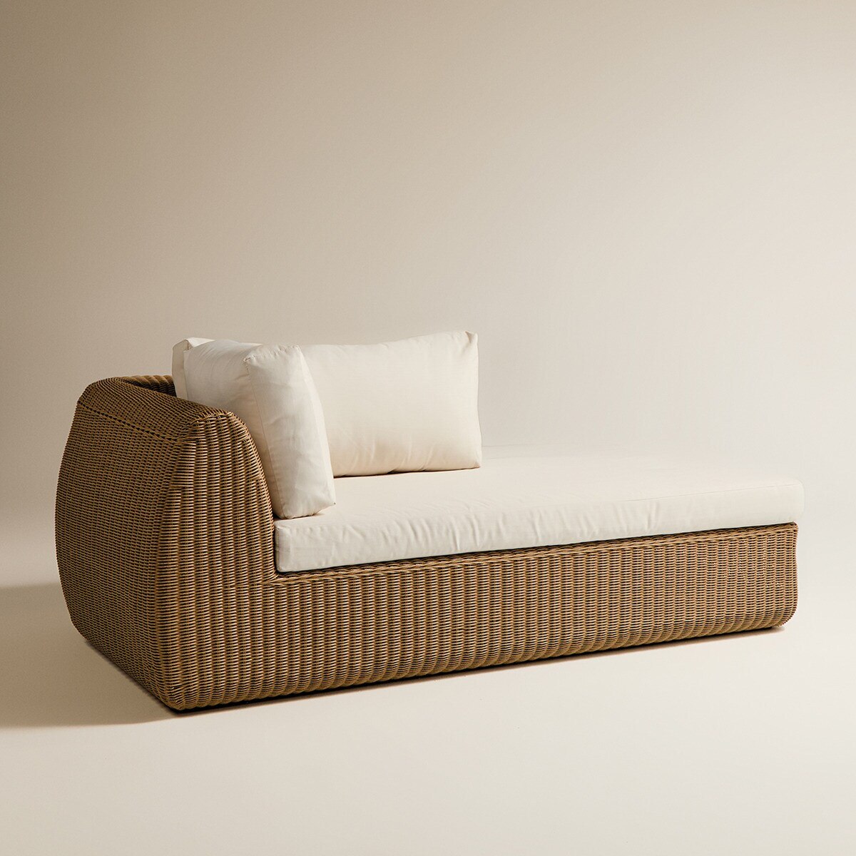 Módulo de Chaise-Longue Direita para Sofá de Jardim Ibiza Natural-2