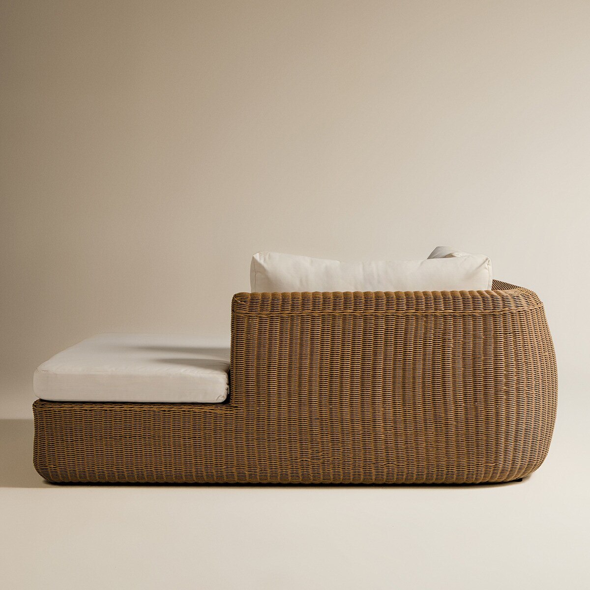 Módulo de Chaise-Longue Direita para Sofá de Jardim Ibiza Natural-5