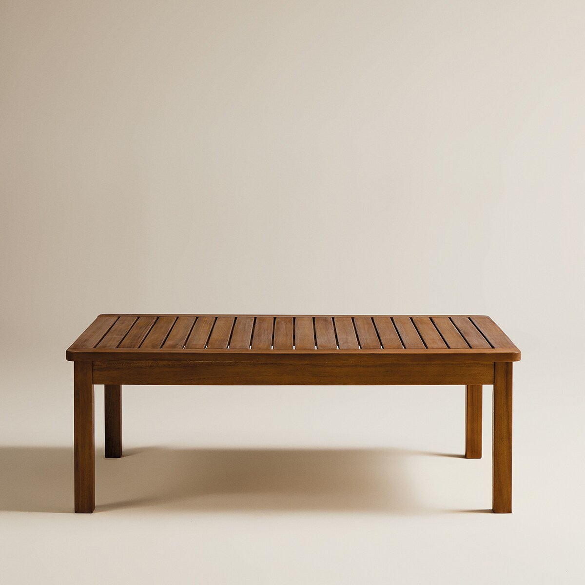 Mesa de centro de jardín de madera de acacia Baiona El Corte Inglés Natural-3