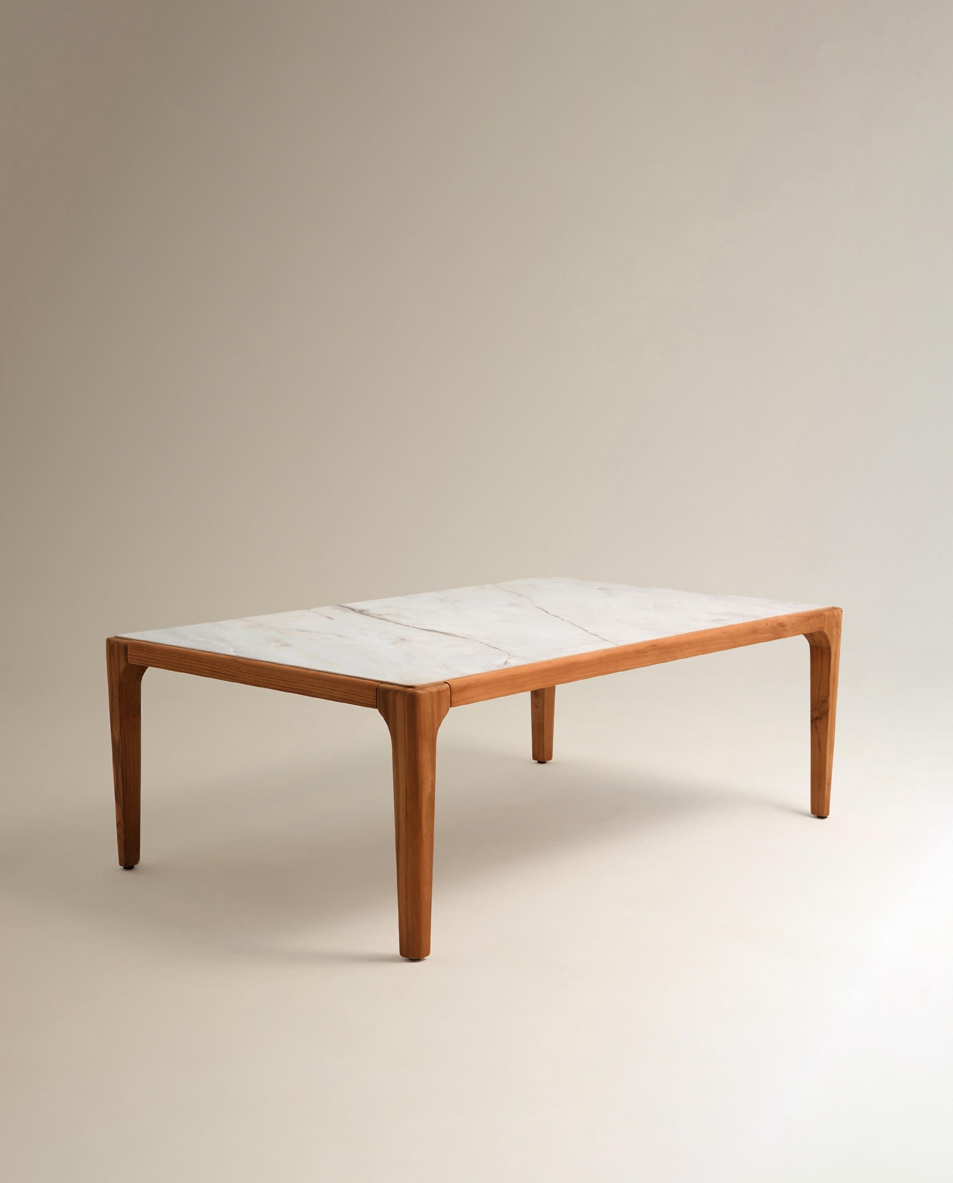 Mesa de Centro de Jardim de Teca Comporta Natural / Cinzento-2