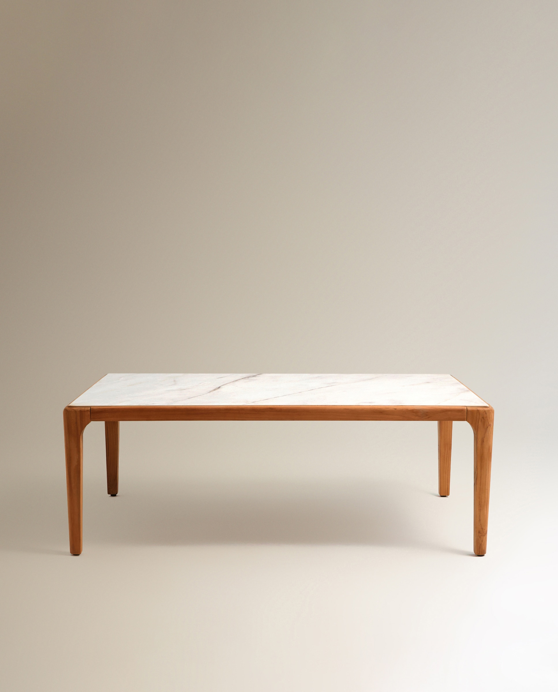 Mesa de Centro de Jardim de Teca Comporta Natural / Cinzento-3