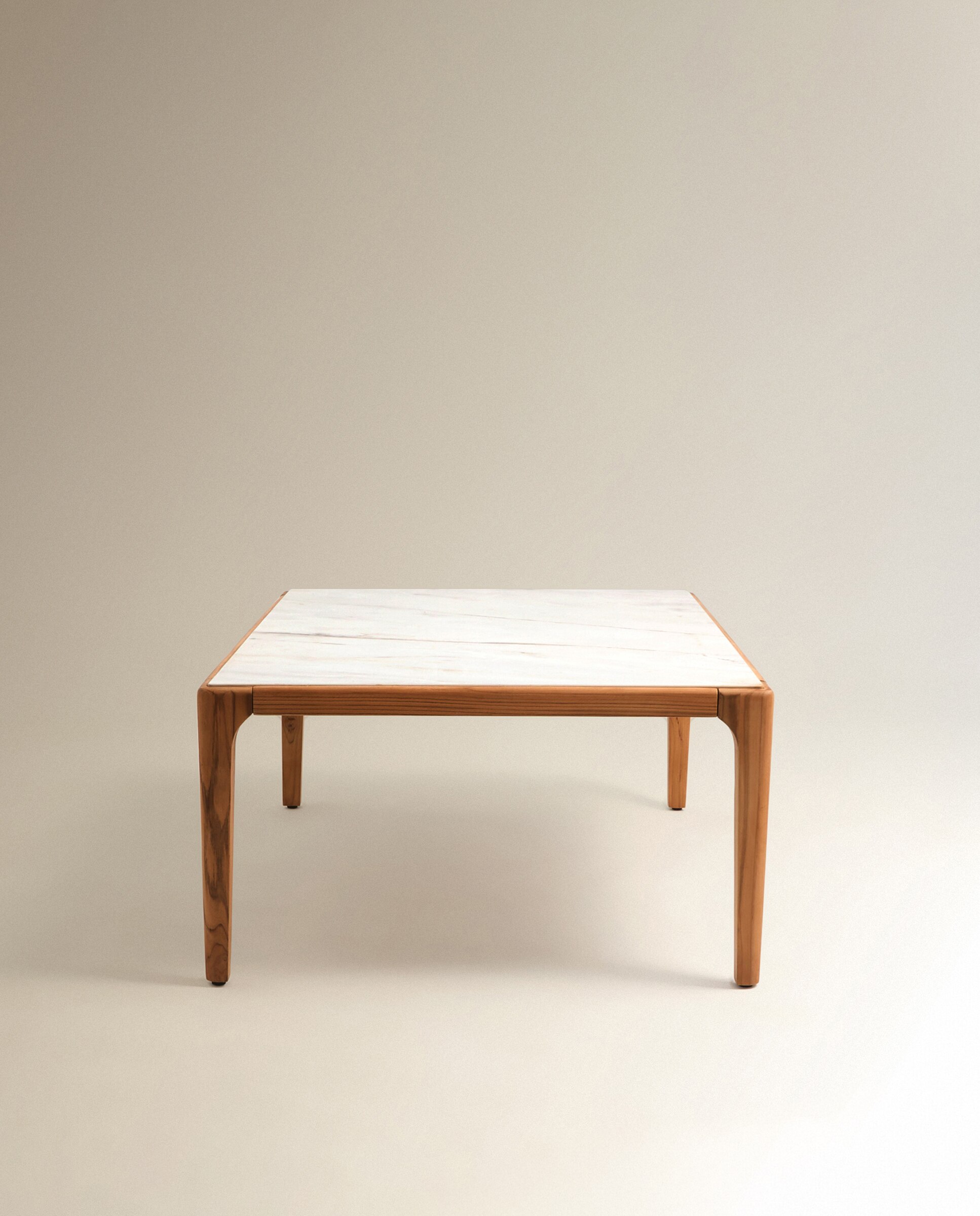 Mesa de Centro de Jardim de Teca Comporta Natural / Cinzento-4