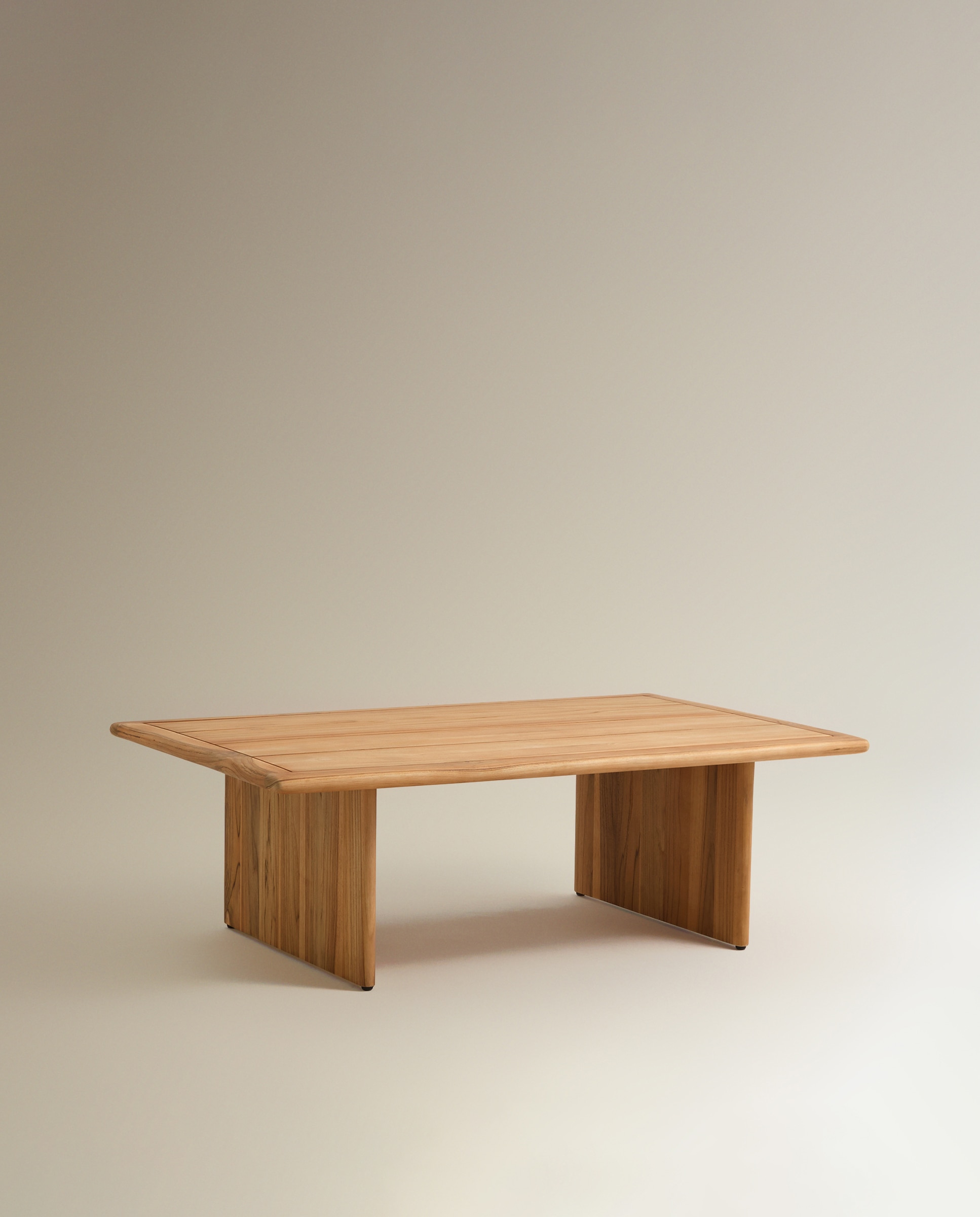 Mesa de Centro de Jardim de Madeira de Teca Málaga Natural-2