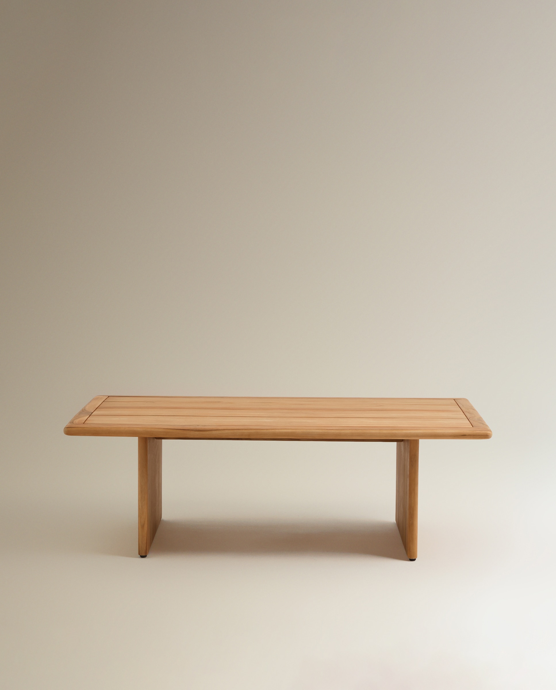 Mesa de Centro de Jardim de Madeira de Teca Málaga Natural-3