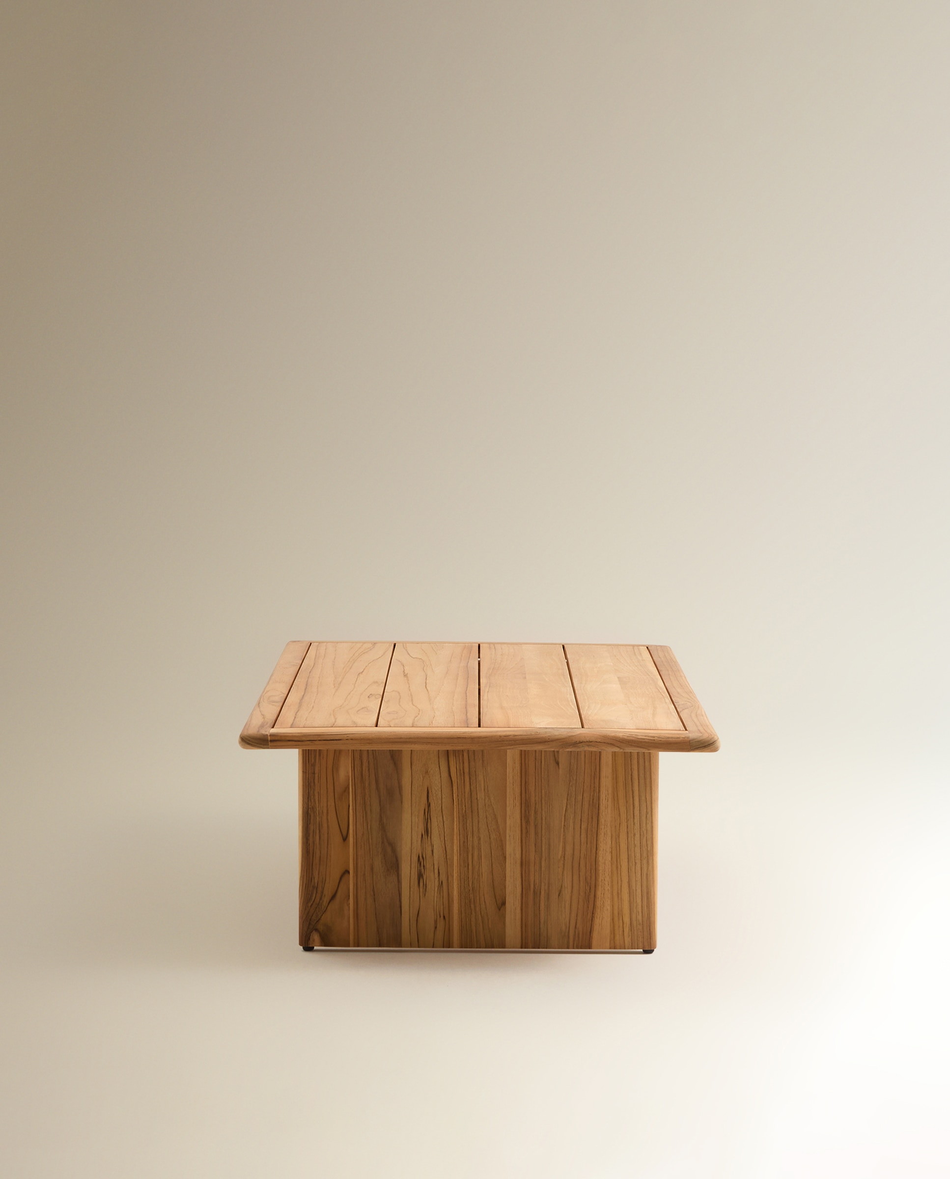 Mesa de Centro de Jardim de Madeira de Teca Málaga Natural-4